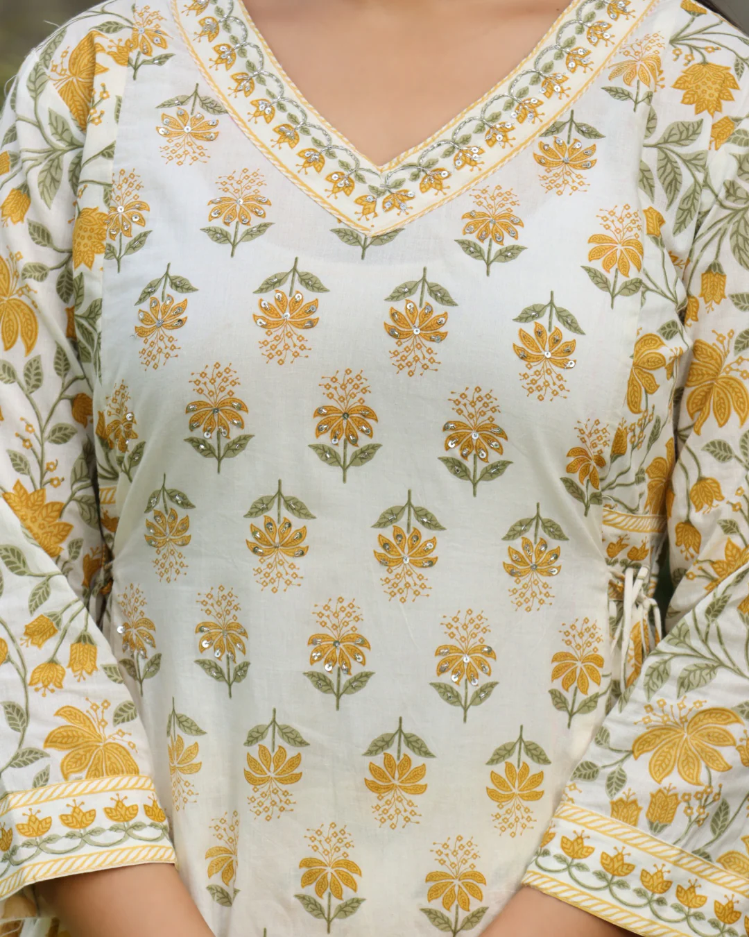 Cotton Floral Embroidered Afgani Set - Image 5