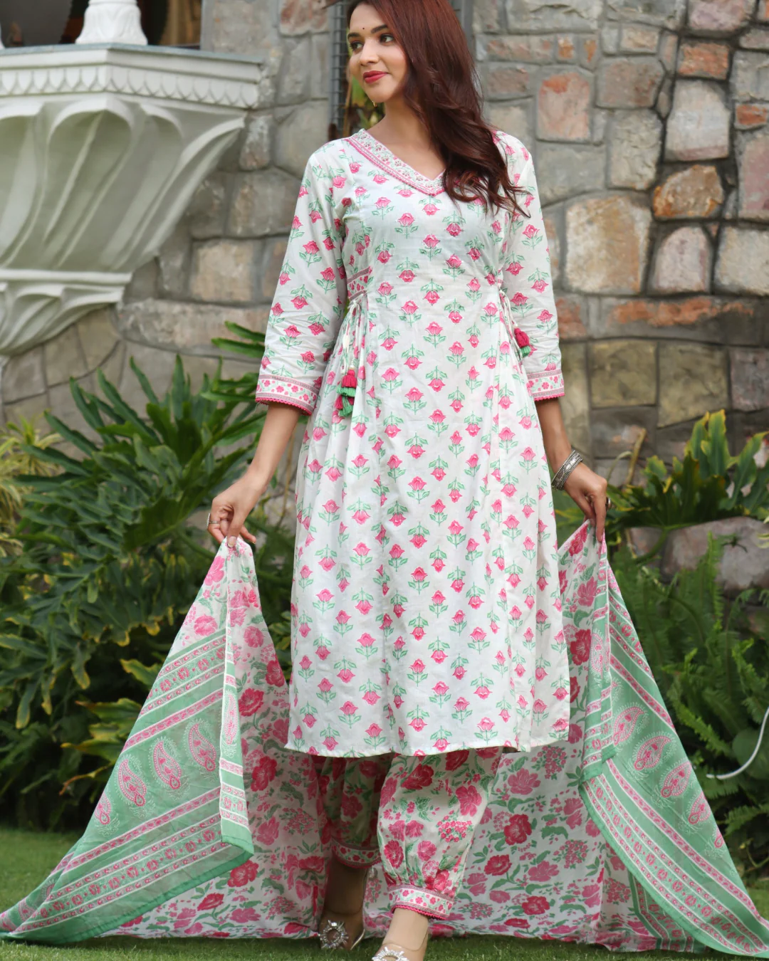 Cotton Floral Embroidered Afgani Set - Image 6