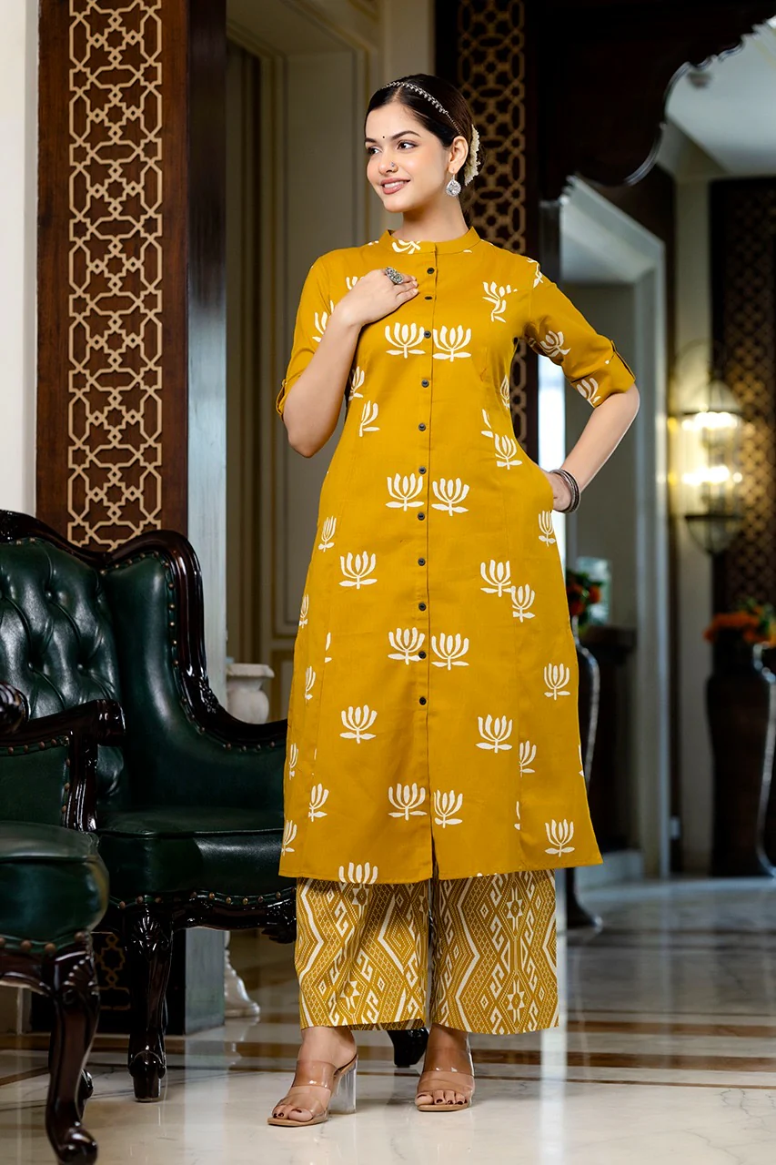 Cotton Lotus Summerish A-line Coord Set