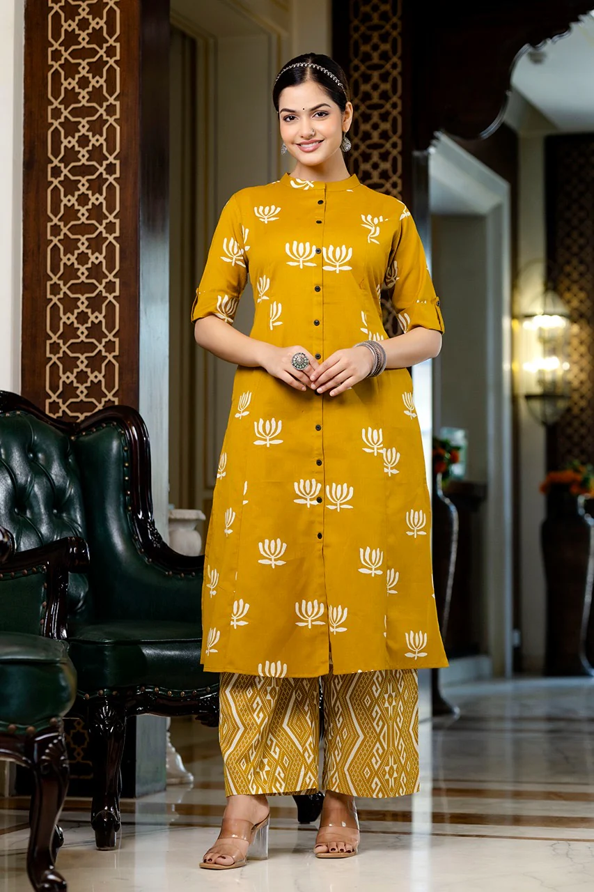 Cotton Lotus Summerish A-line Coord Set - Image 2