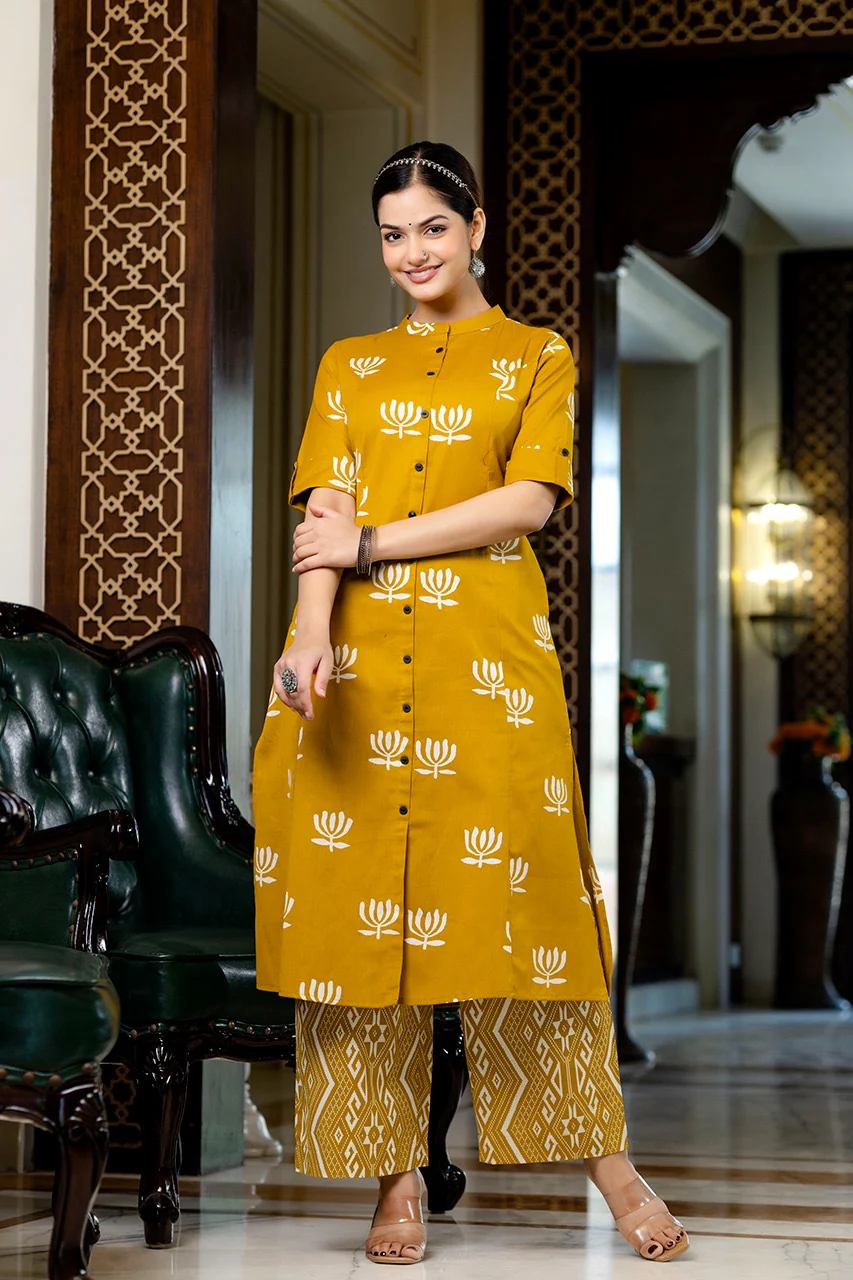 Cotton Lotus Summerish A-line Coord Set - Image 3