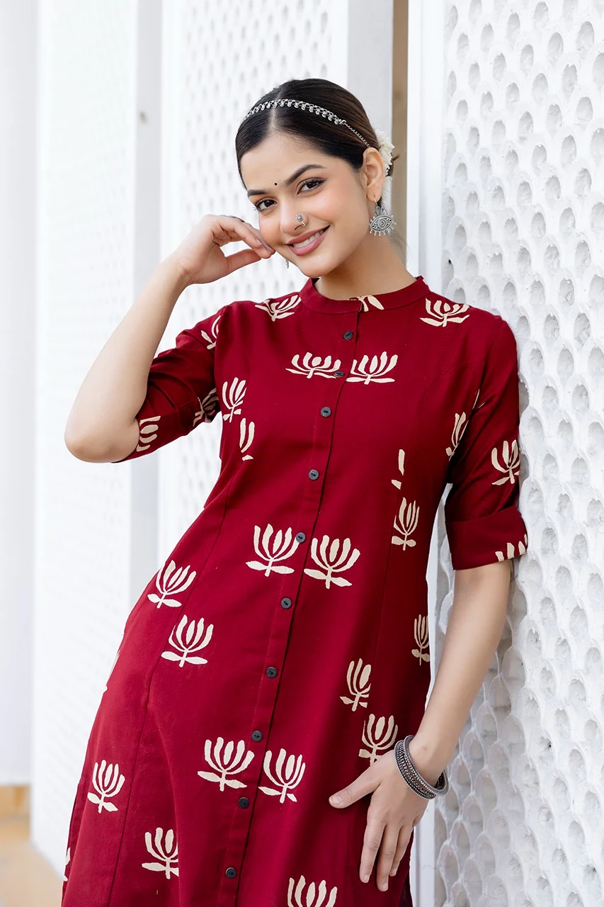 Cotton Lotus Summerish A-line Coord Set - Image 8