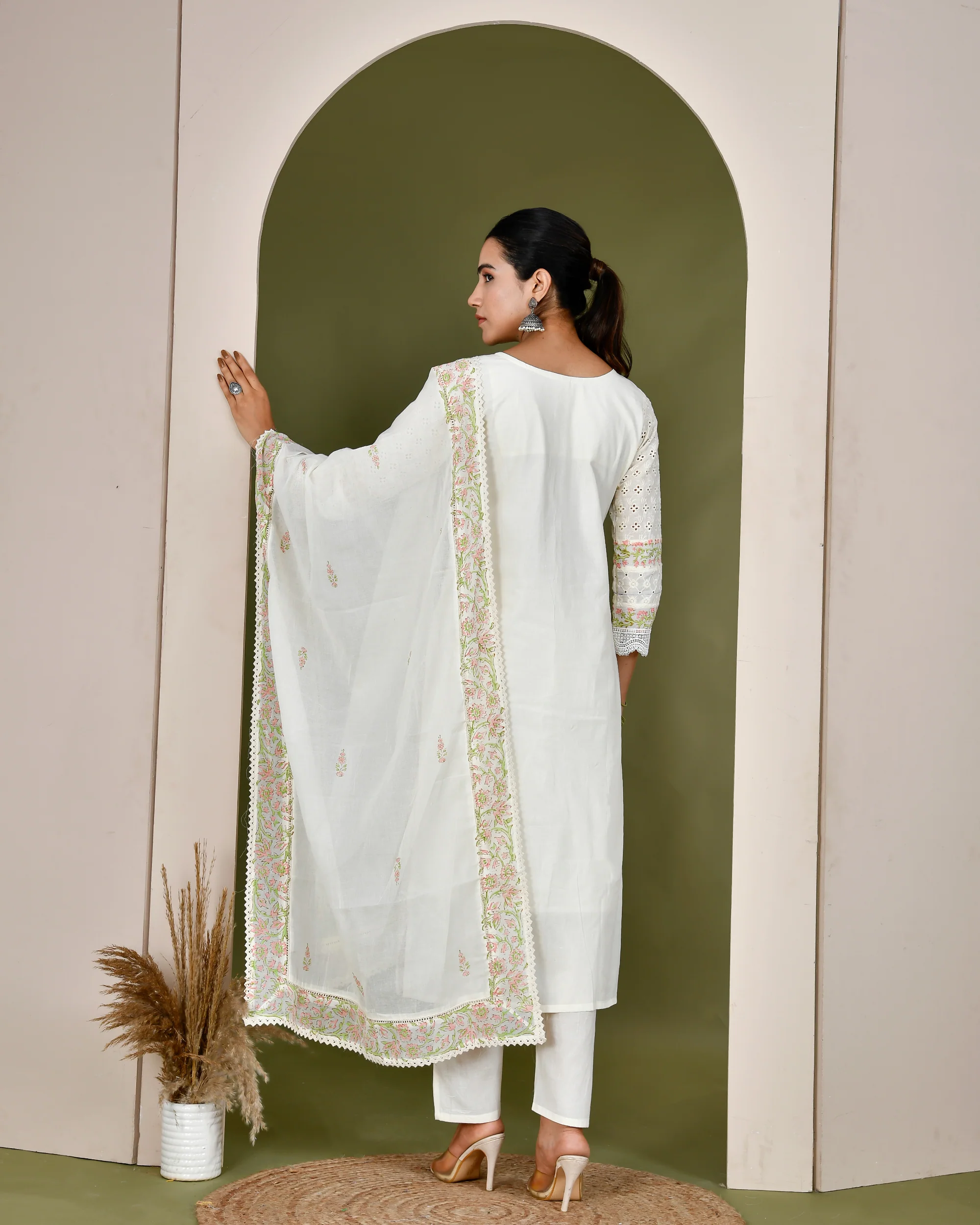 Cotton Sciffili Handblock Pant-set - Image 2