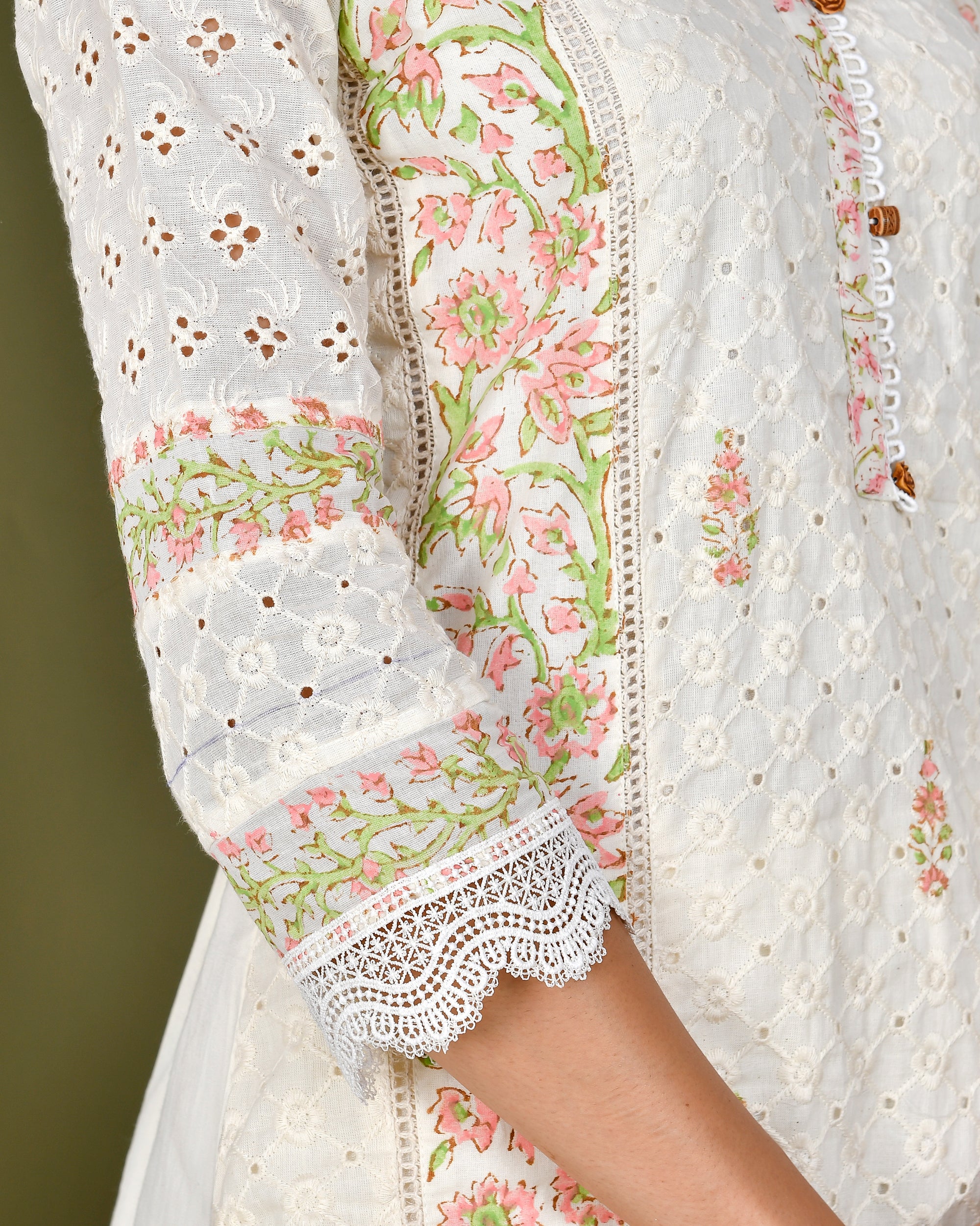 Cotton Sciffili Handblock Pant-set - Image 5