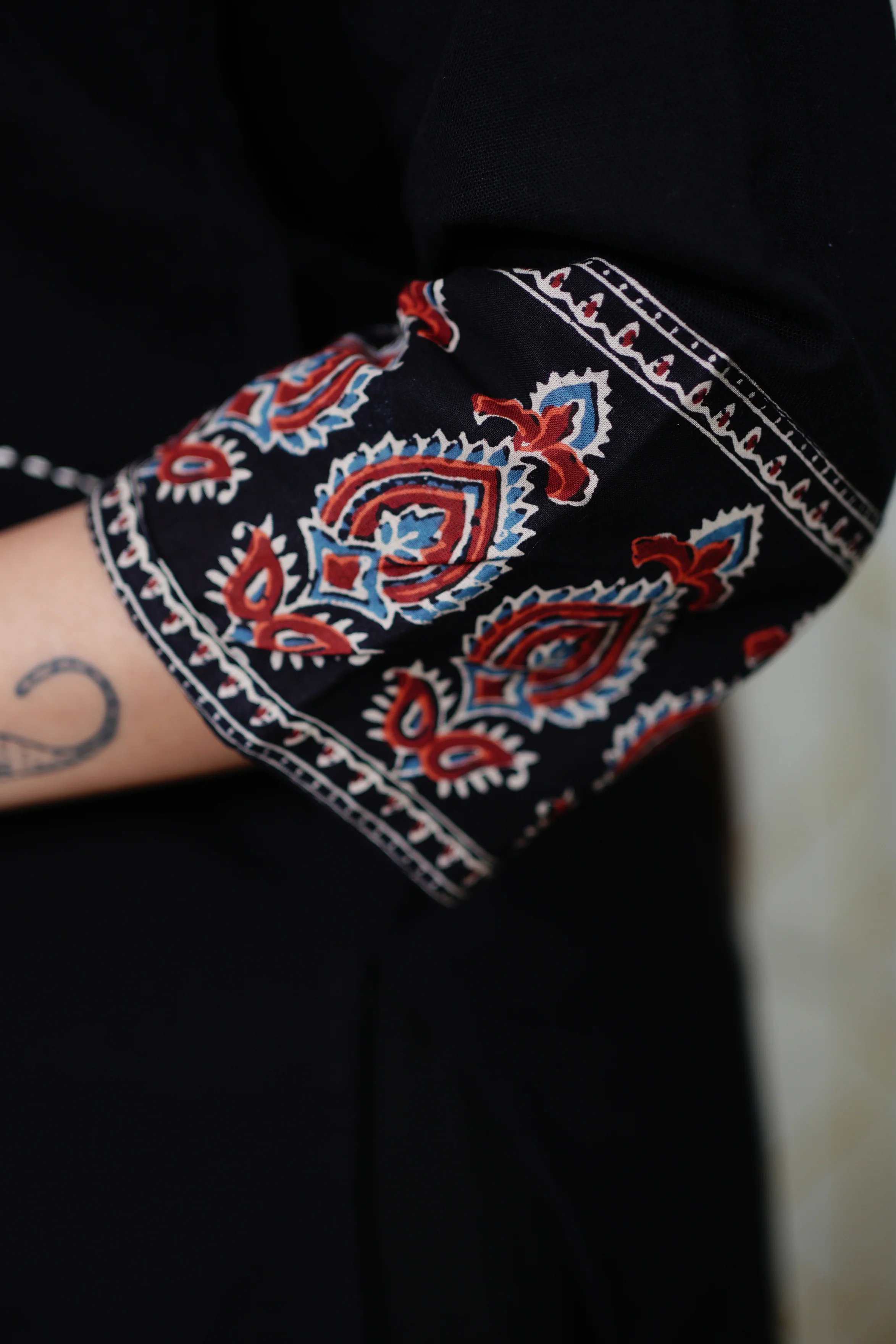 Damini Ajrakh Embroidered Cotton Coord Set - Image 7