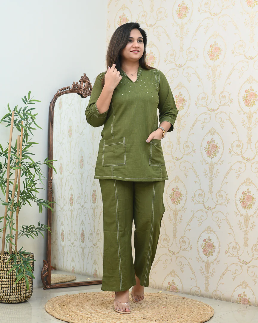 Denim Cotton Trendy Coord Set - Image 15