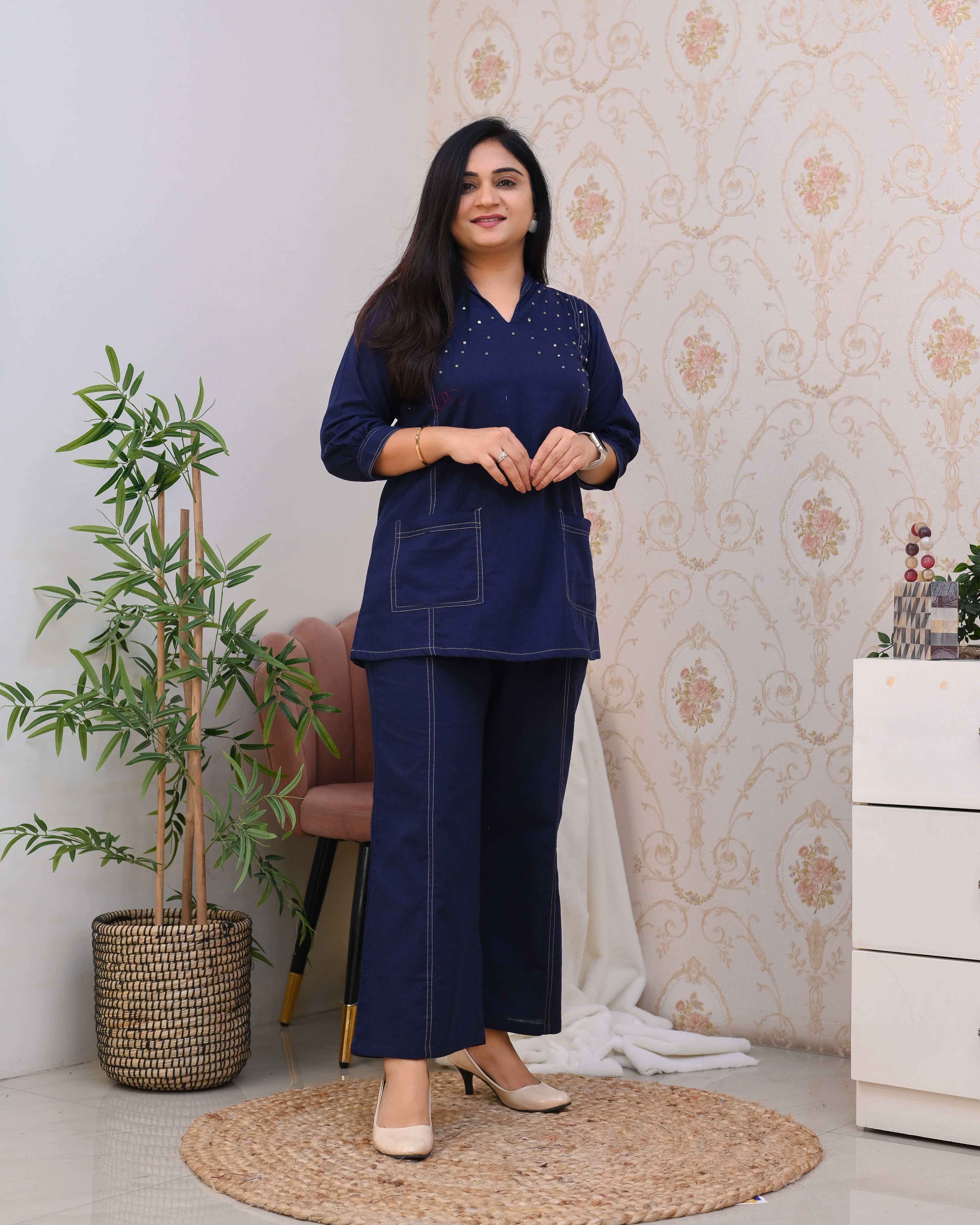 Denim Cotton Trendy Coord Set - Image 8