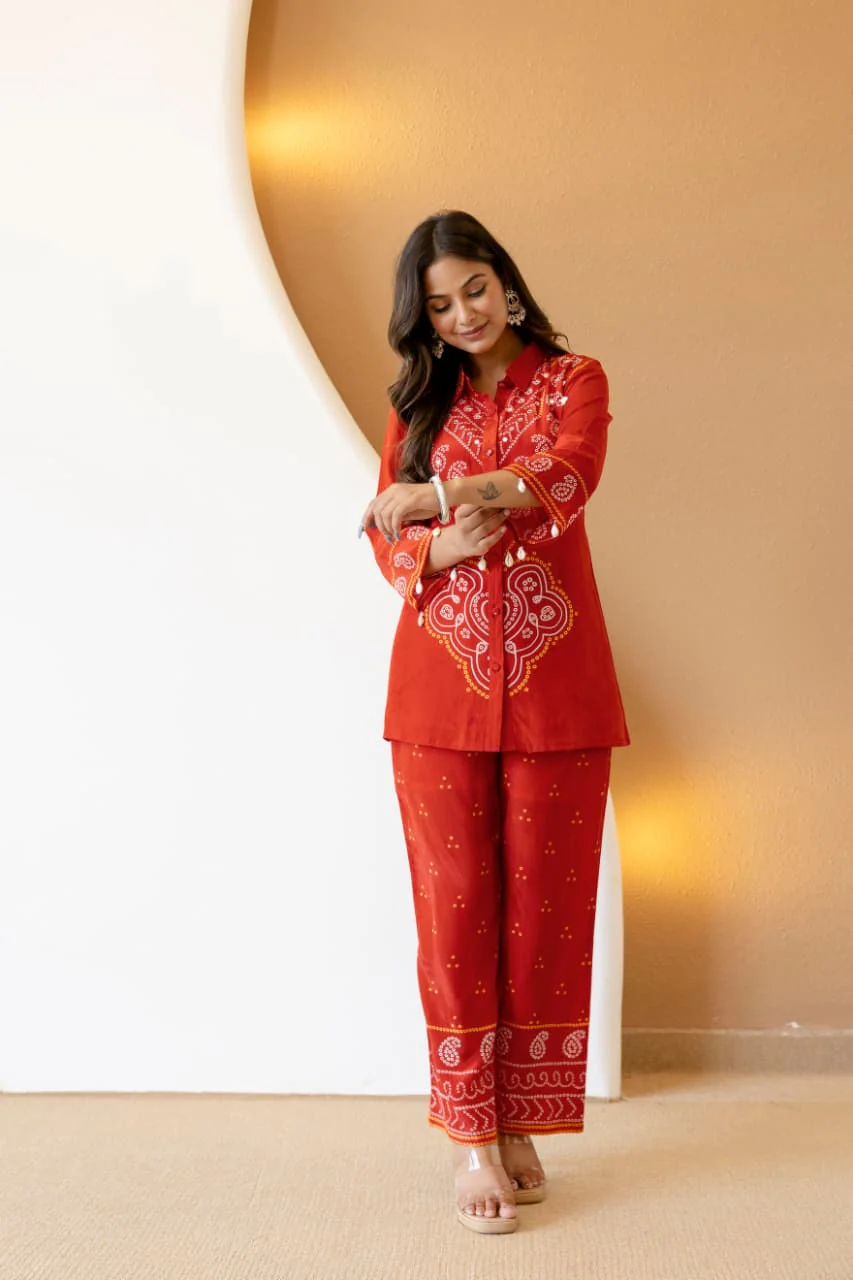 Dhana Two-Piece Embroidered Coord Set - Image 4