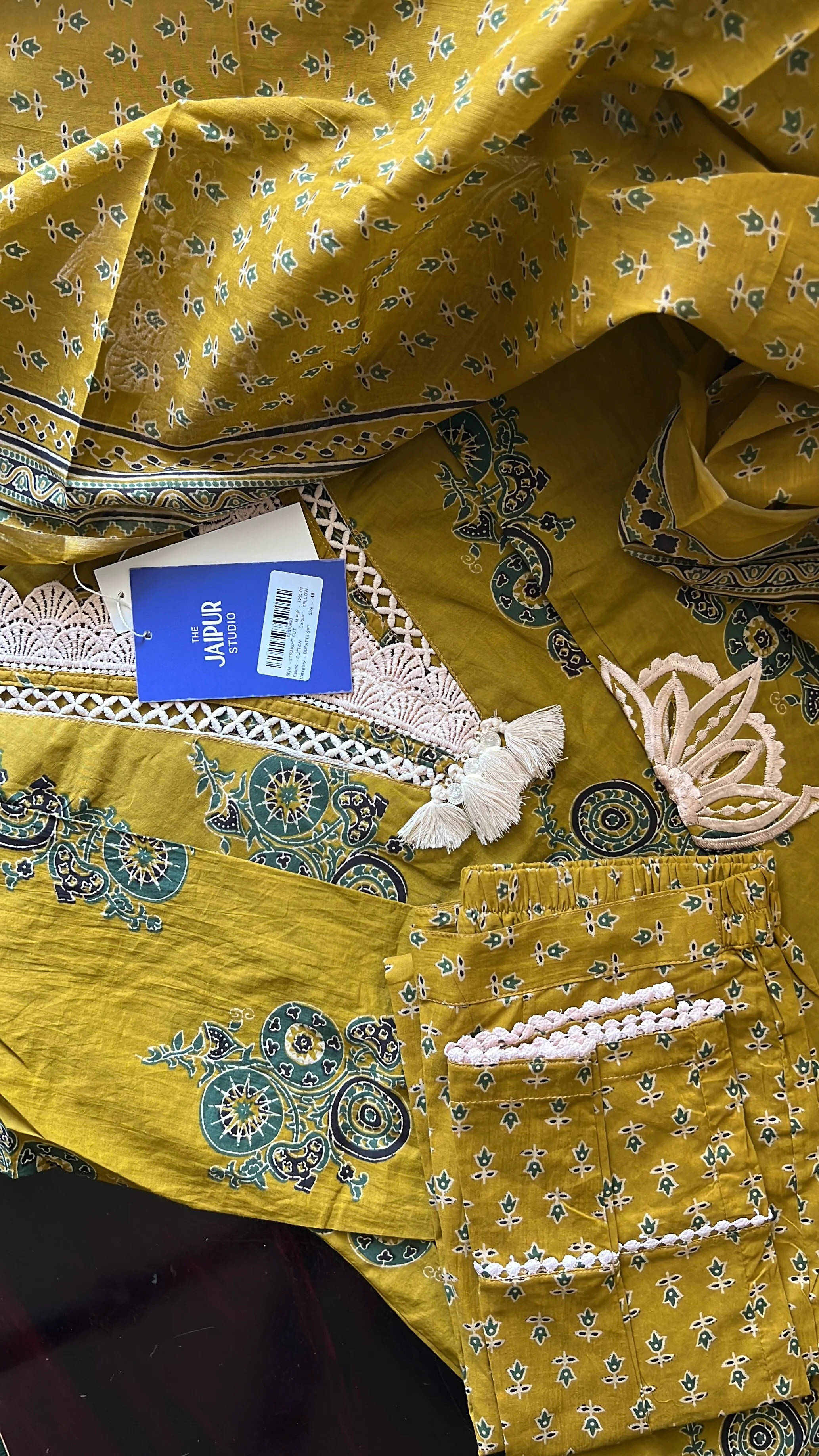 Divya Cotton Cutwork Detailed Pant set - Image 7