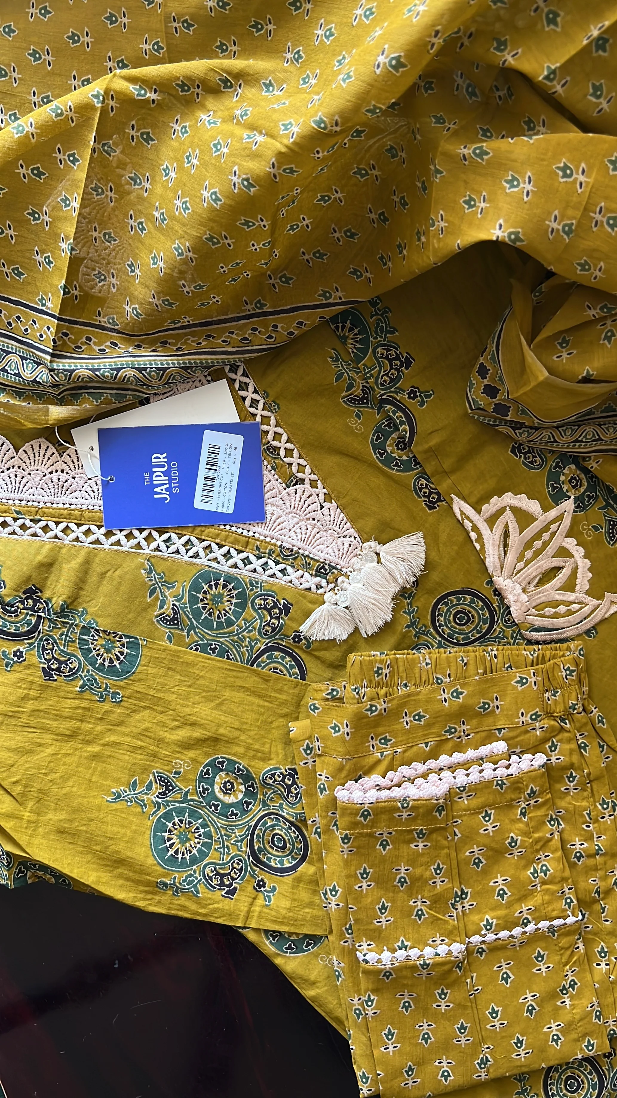 Divya Cotton Cutwork Detailed Pant set - Image 8