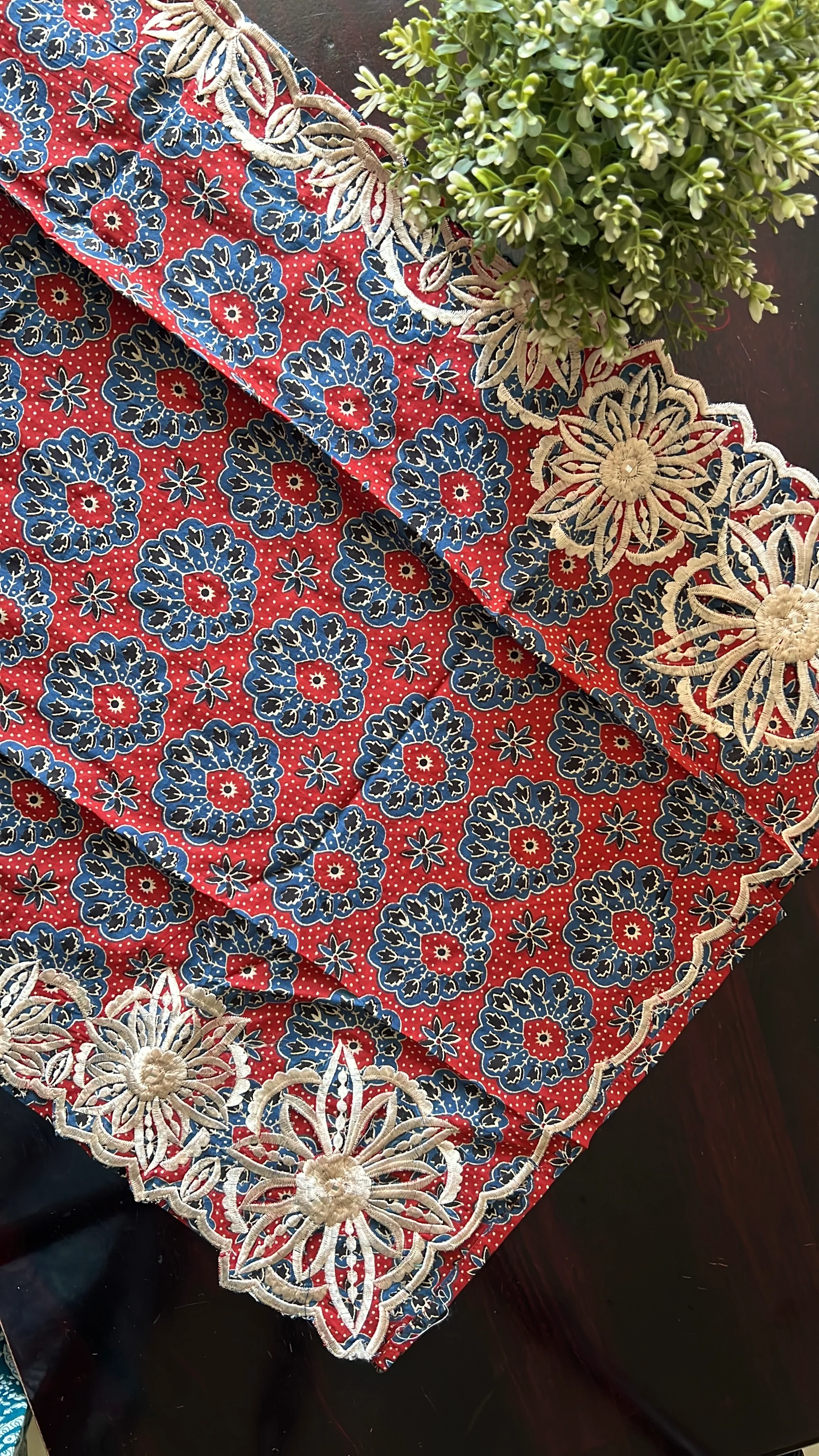 Driti Cotton Cutwork Detailed Pant set - Image 6