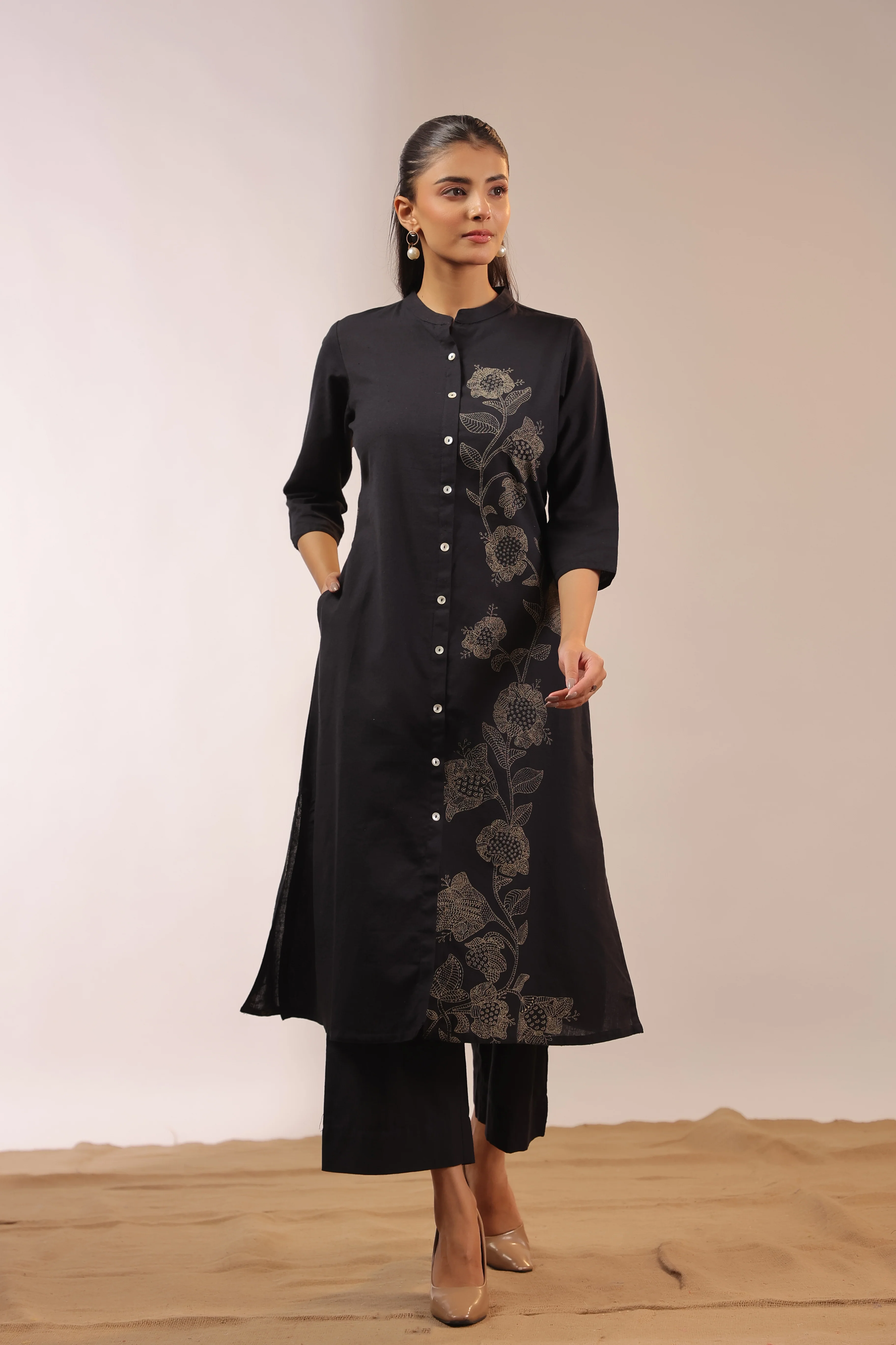 Dvija Cotton A-line Plazo Set