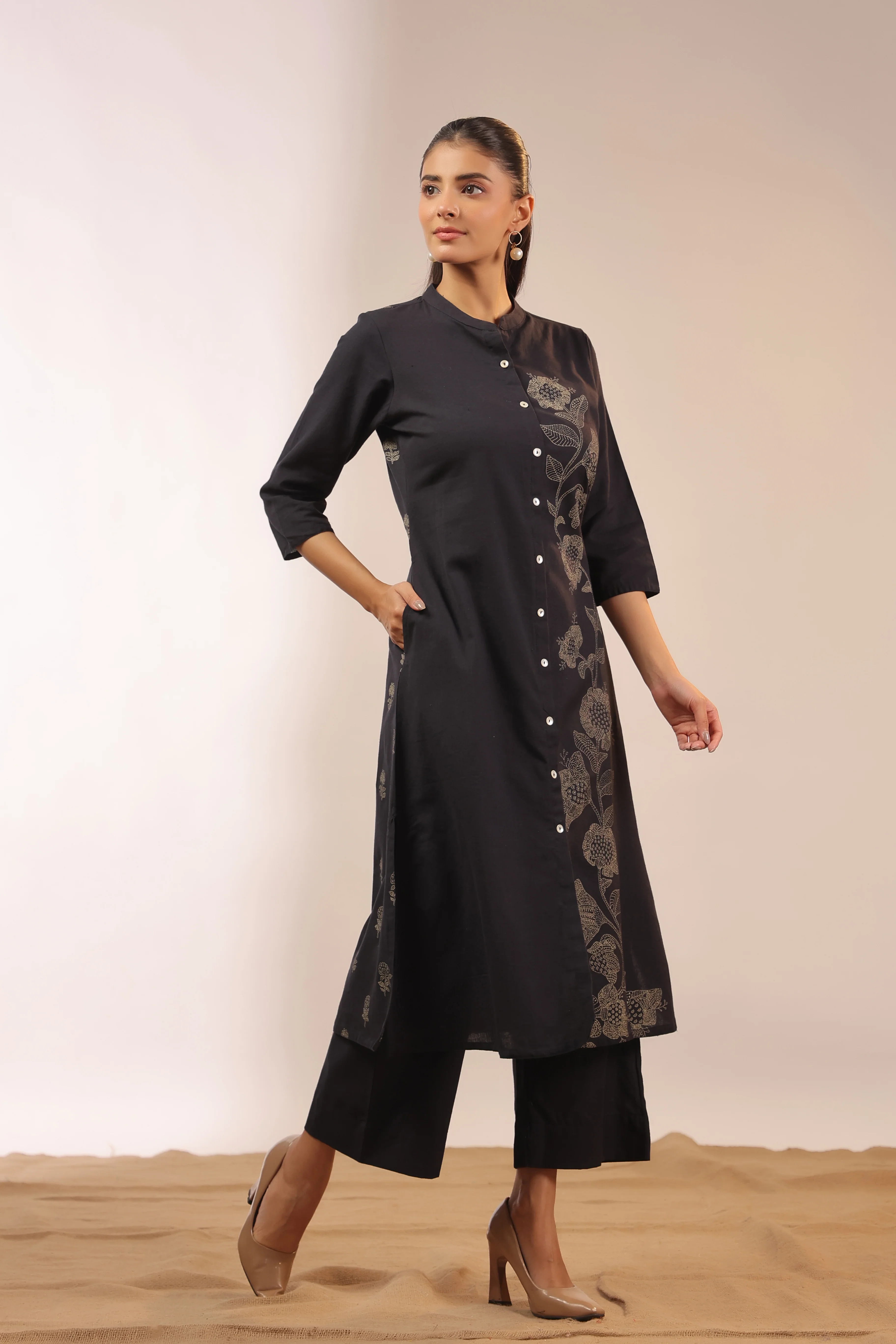 Dvija Cotton A-line Plazo Set - Image 4