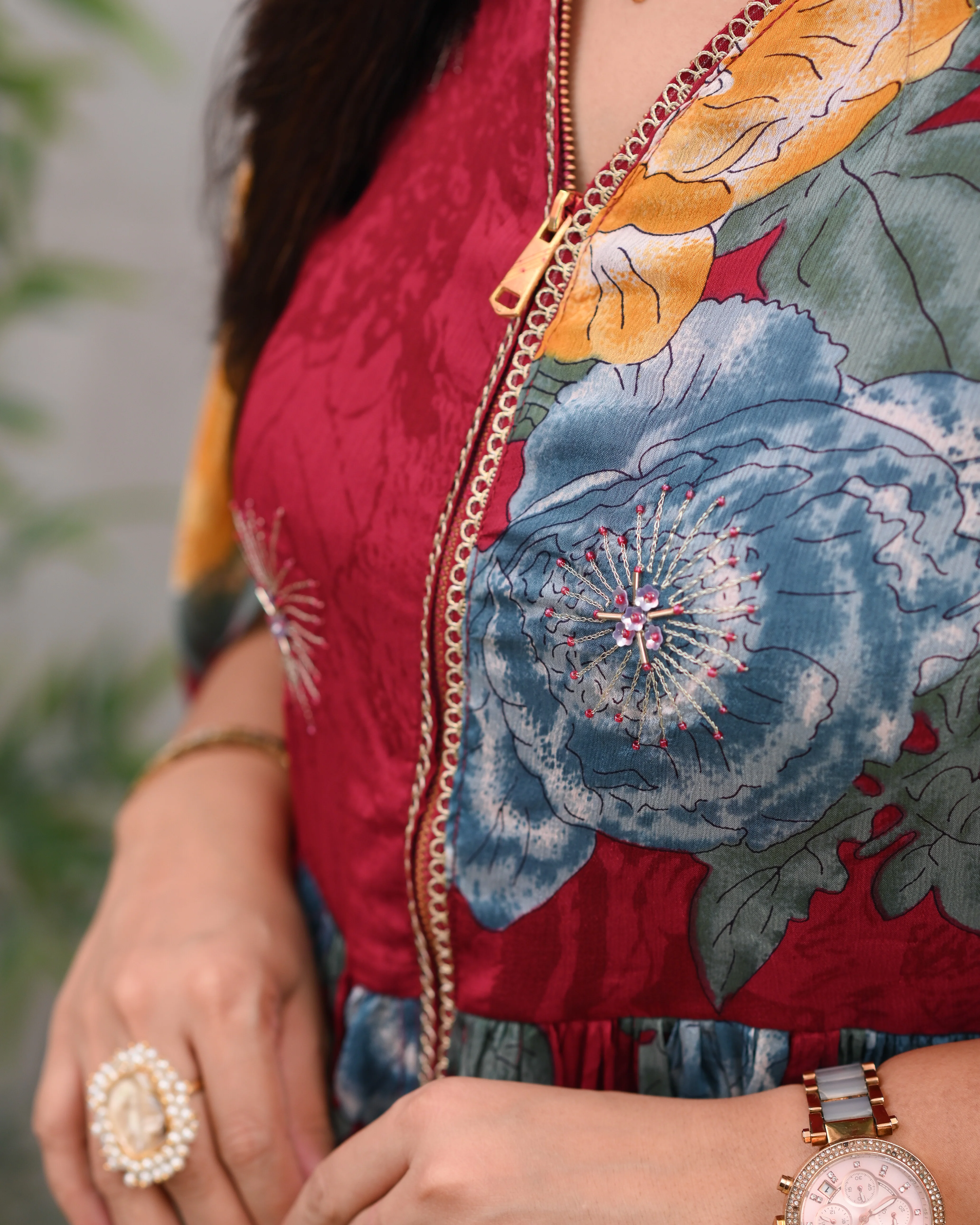 Eila Chinnon HandEmbroidered Indowestern Set - Image 10