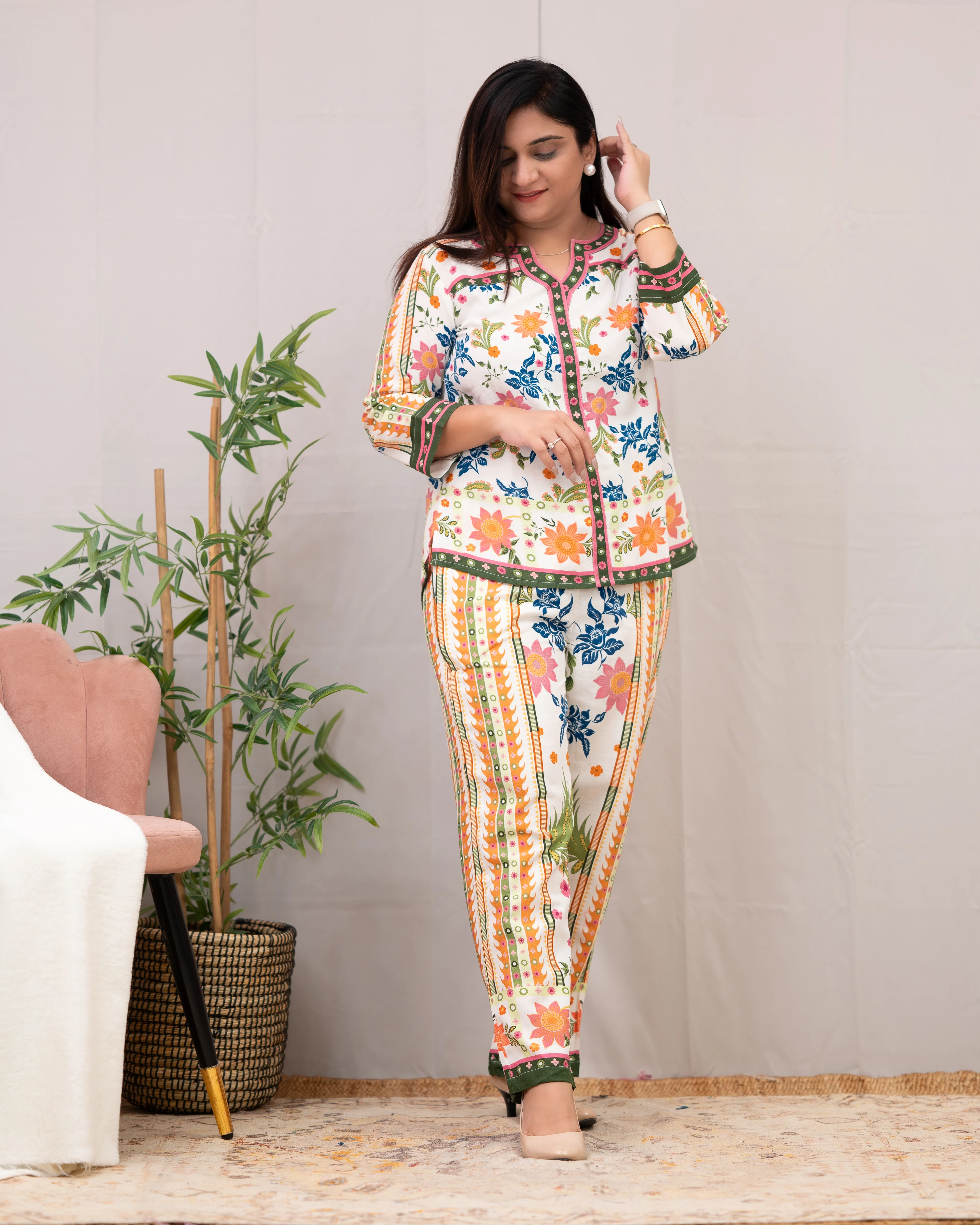 Esma cotton Embroidered Coord Set - Image 4