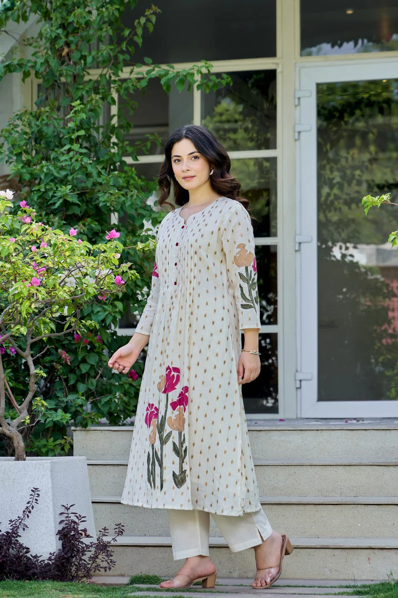 Falak Cotton A-line Pant Set - Image 2