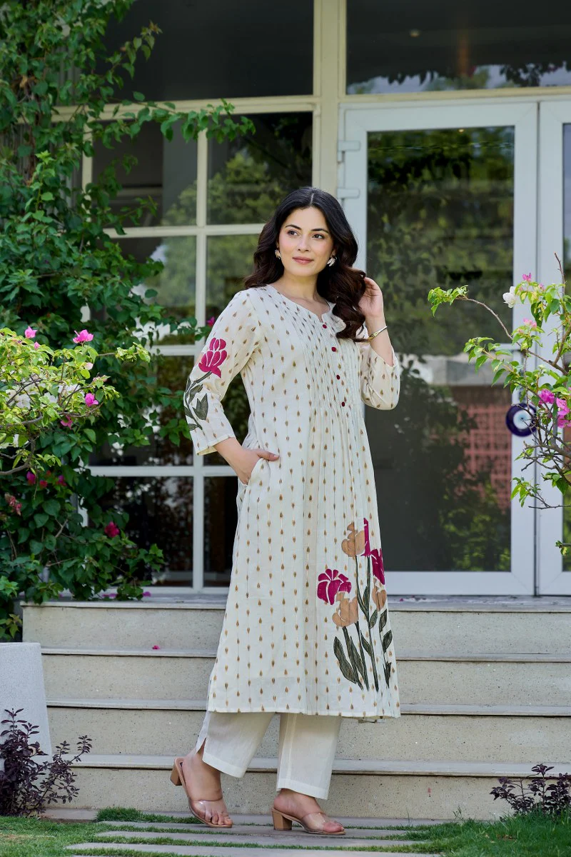 Falak Cotton A-line Pant Set - Image 4