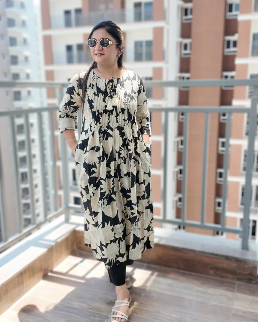 Farah Cotton Floral Flaired Coord set - Image 2
