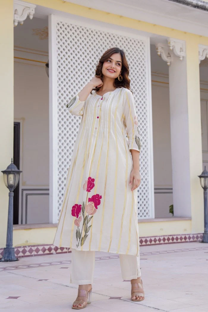 Felza Cotton A-line Pant Set - Image 10