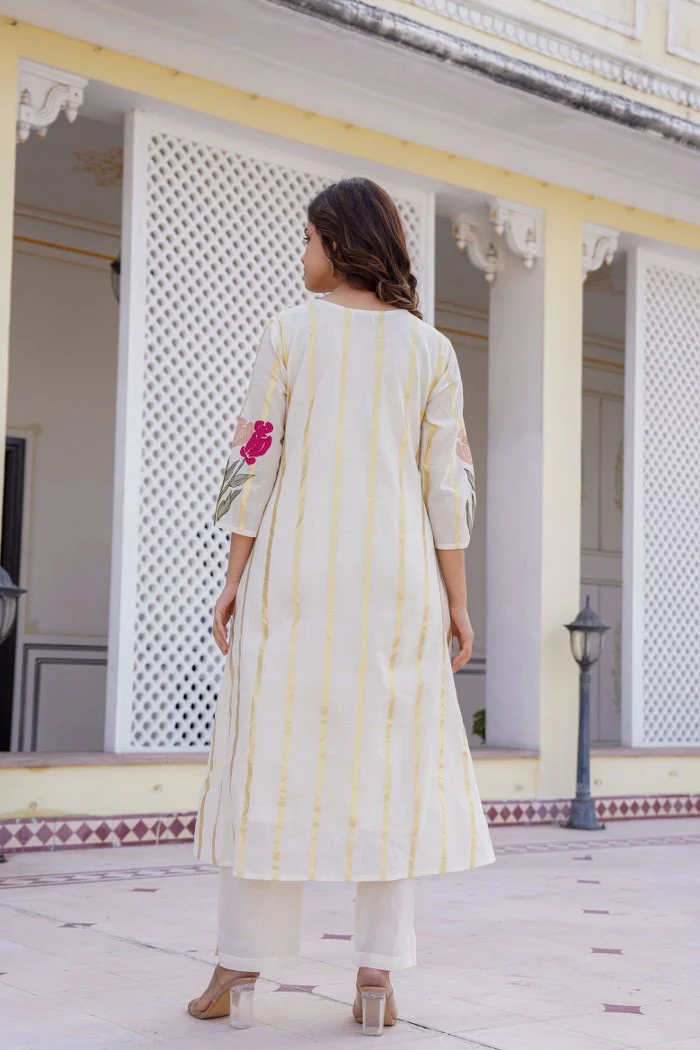 Felza Cotton A-line Pant Set - Image 2