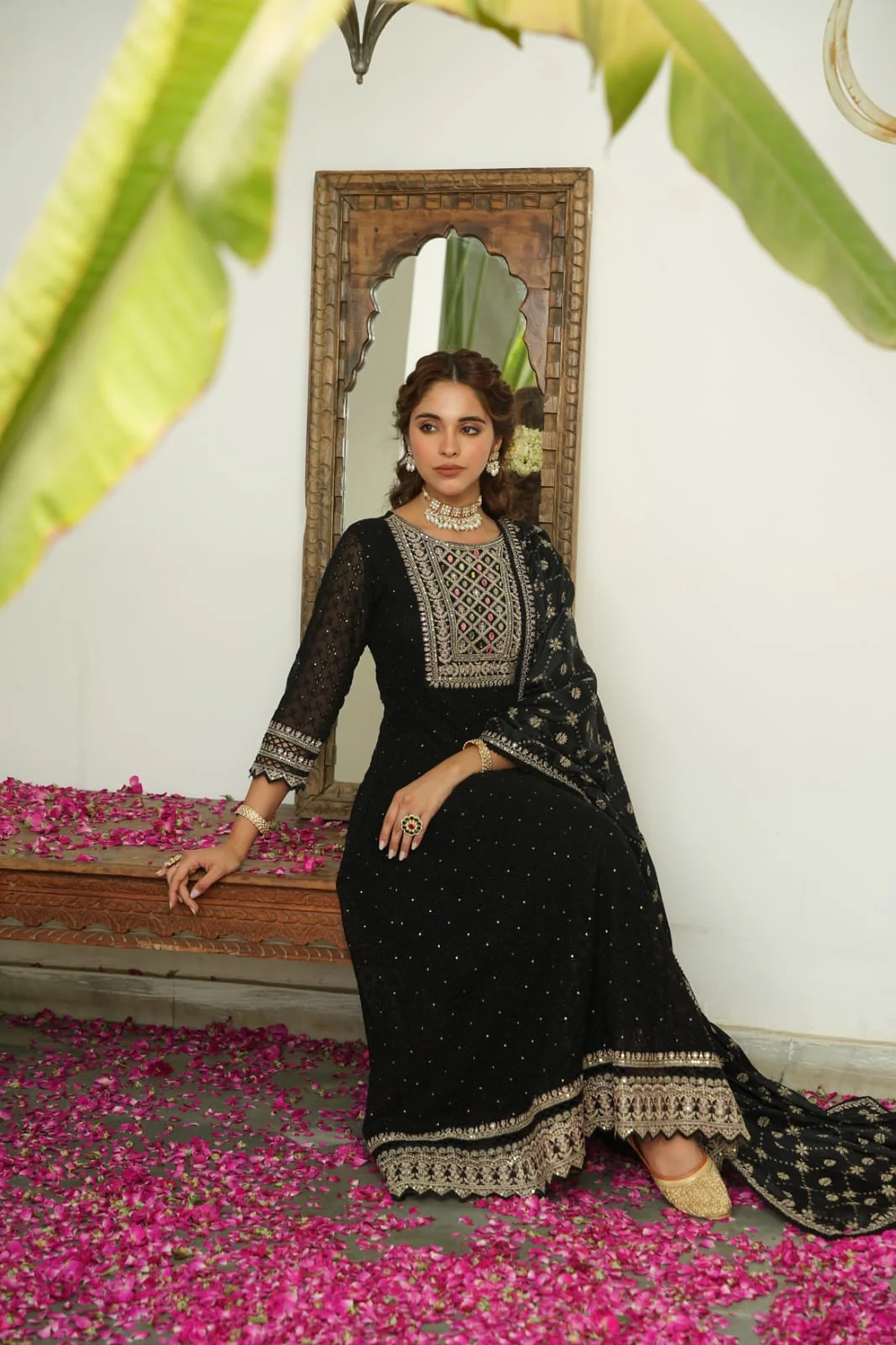 Festive Special Georgette Embroidered Anarkali Set - Image 4