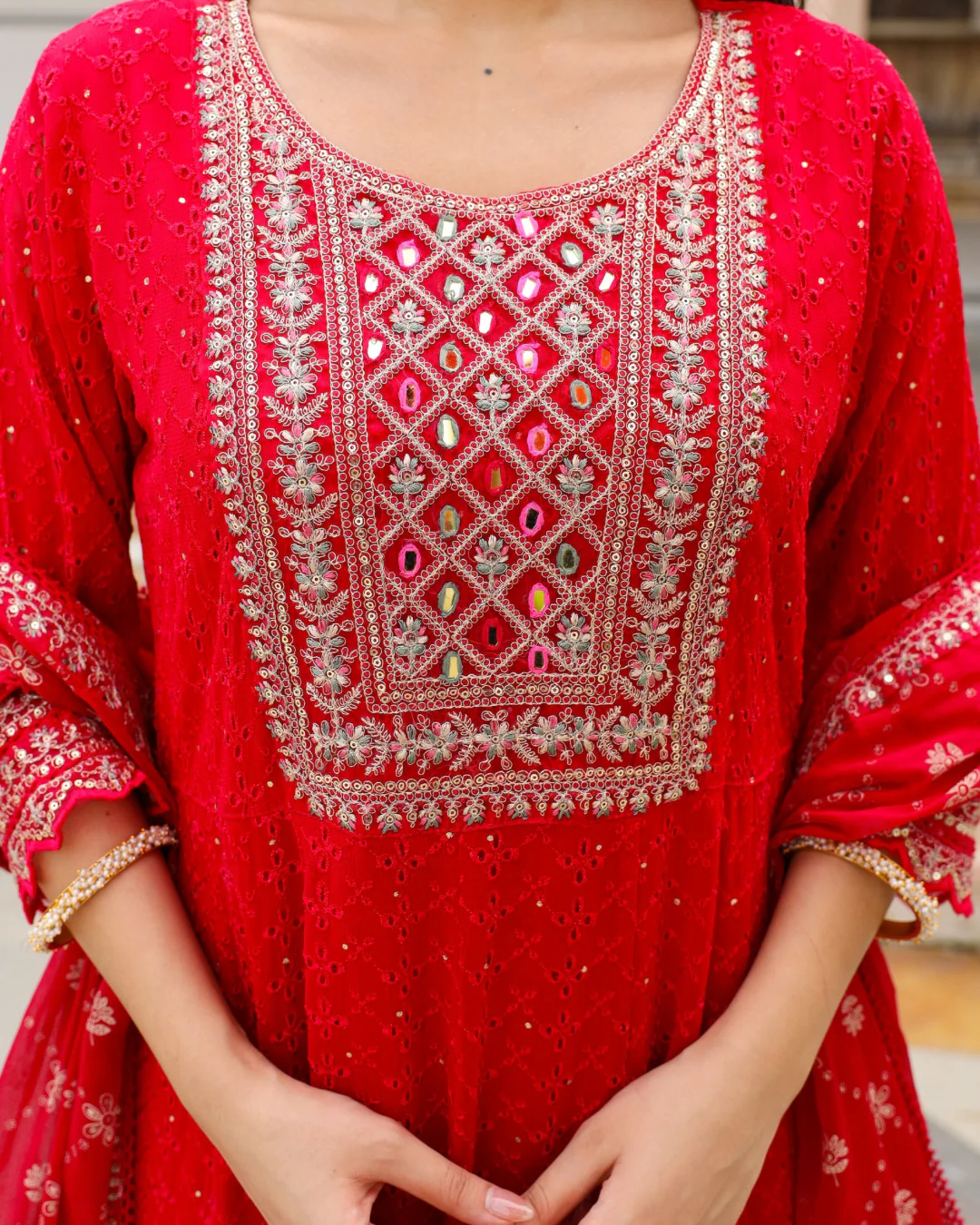 Festive Special Georgette Embroidered Anarkali Set - Image 7