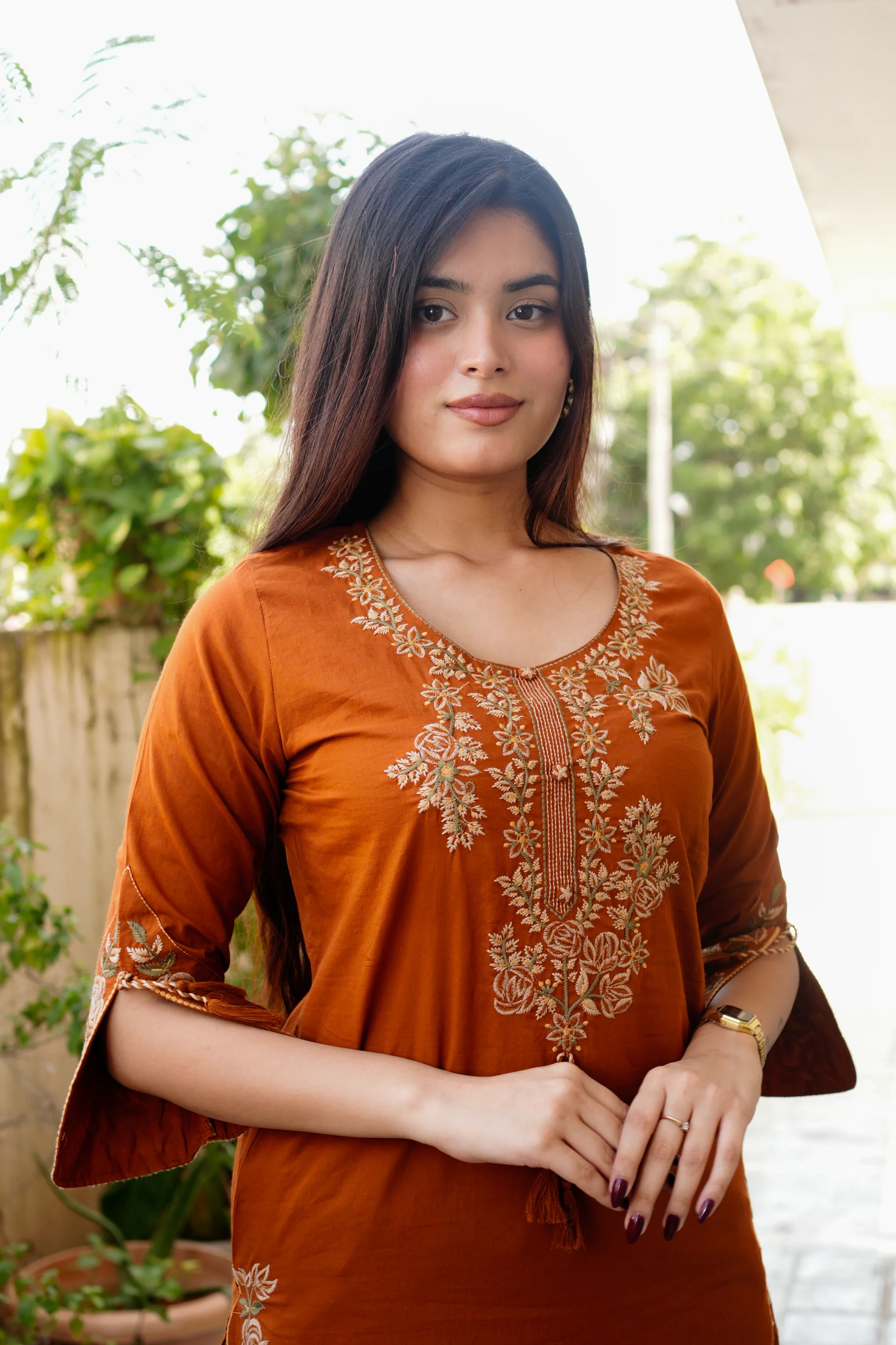 Gargi Premium Cotton Embroidered Pant set - Image 11