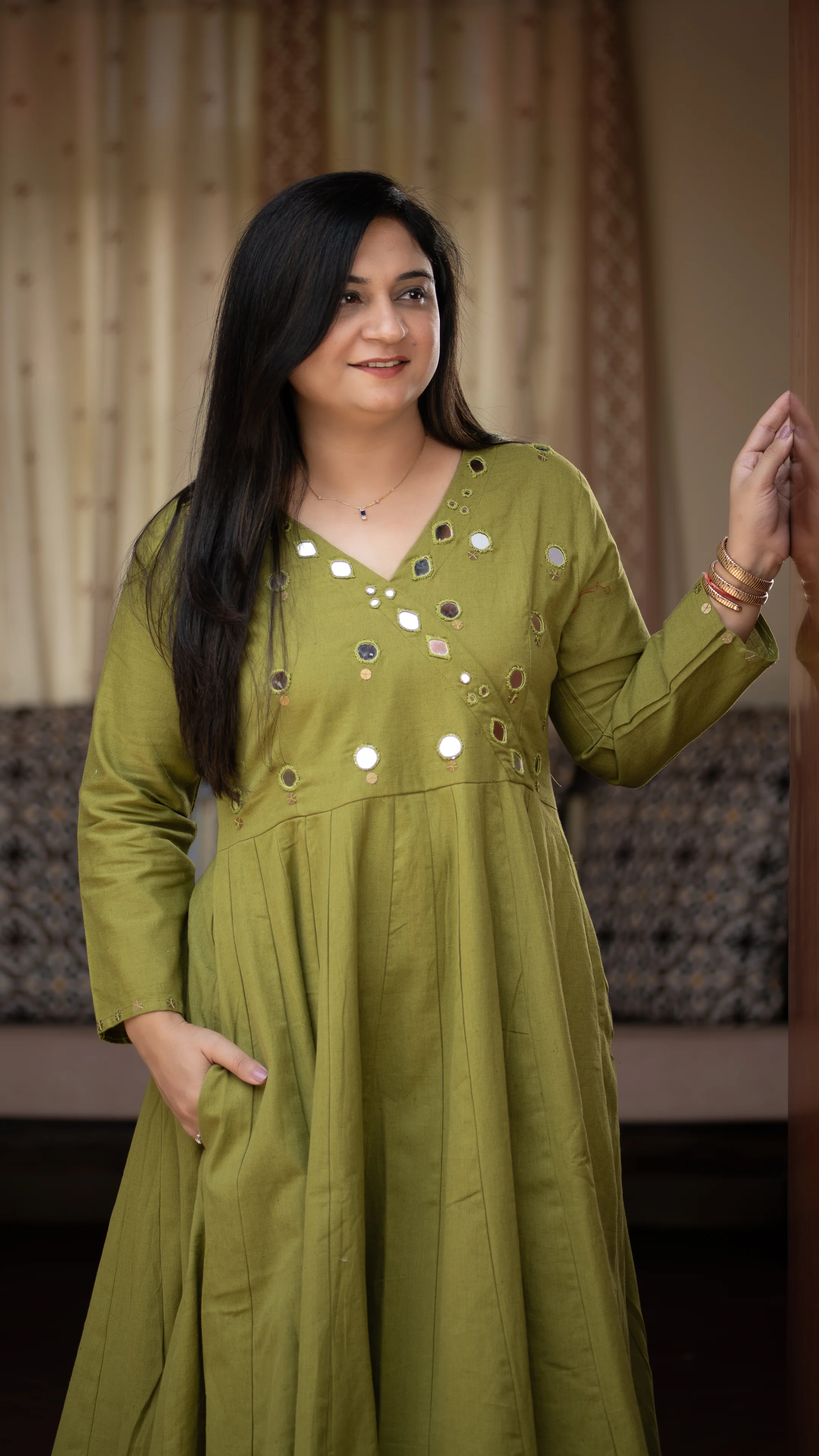 Giva Cotton Mirror Embroidered Plazo Set - Image 13