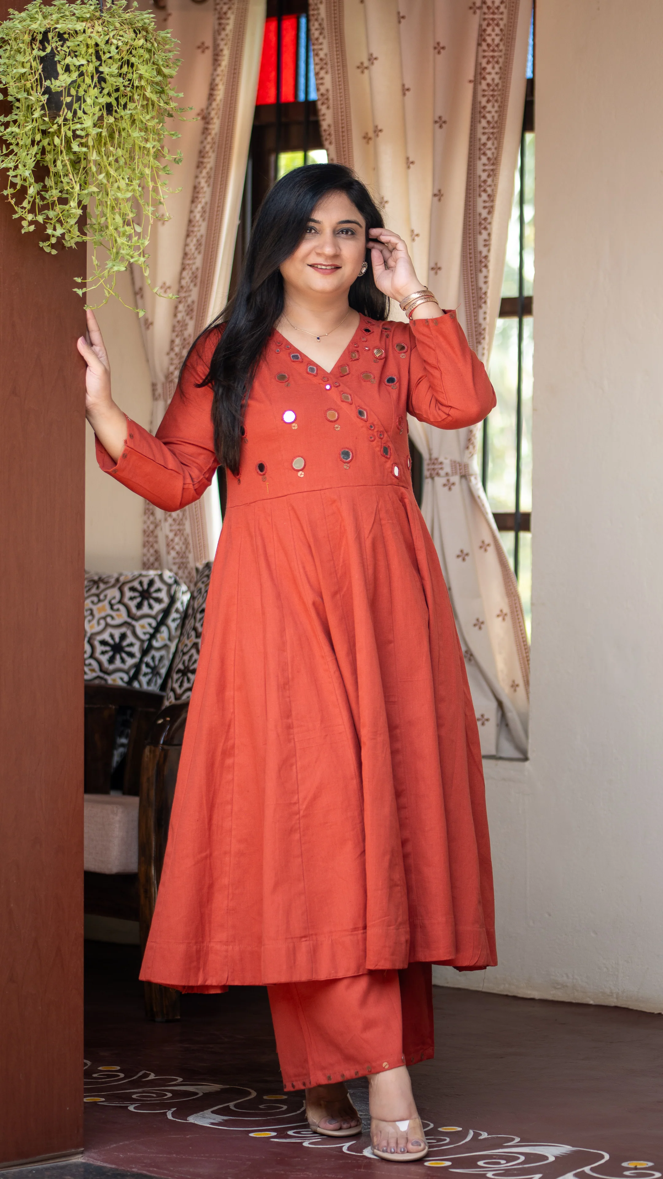 Giva Cotton Mirror Embroidered Plazo Set - Image 18