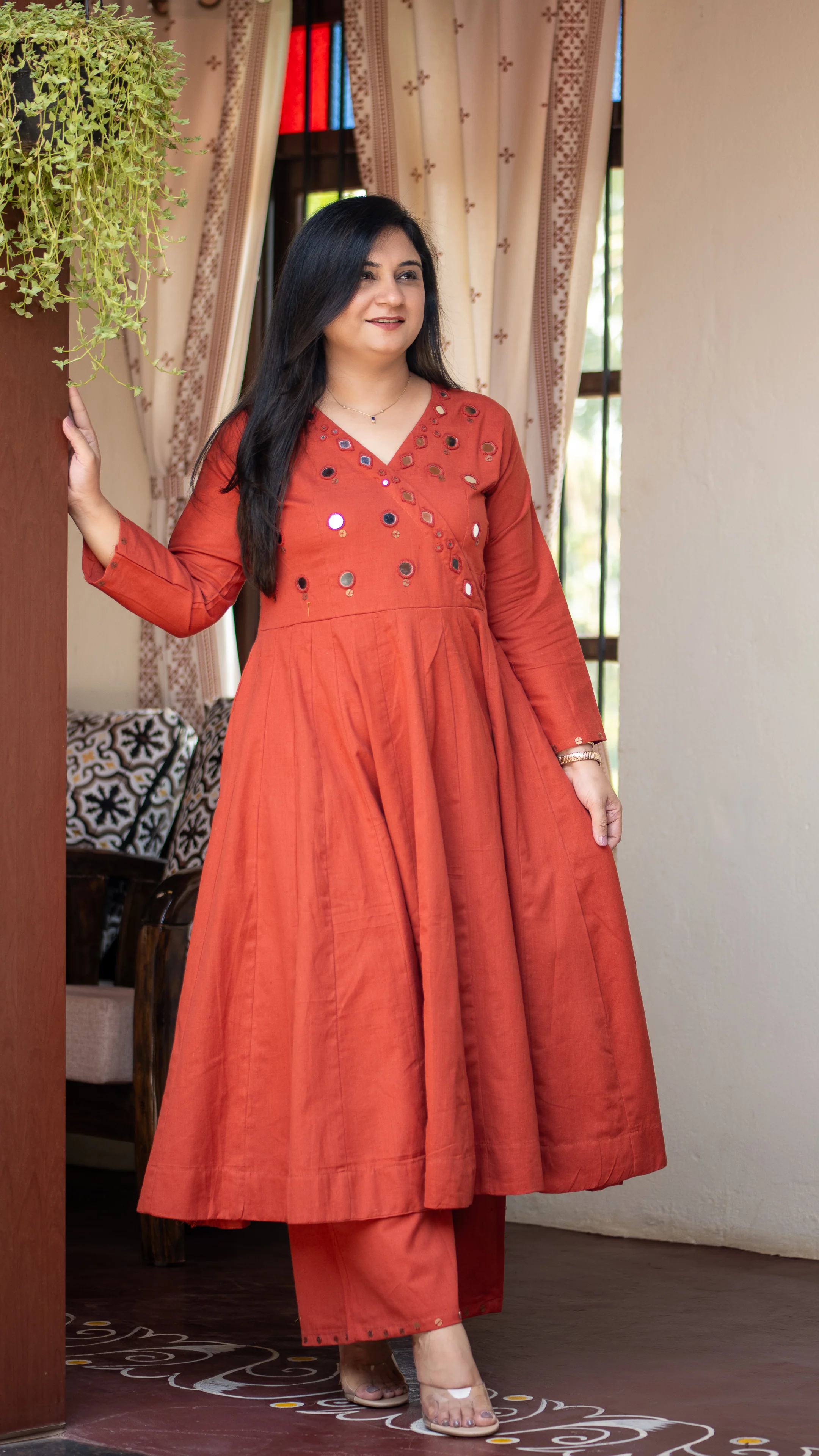 Giva Cotton Mirror Embroidered Plazo Set - Image 19