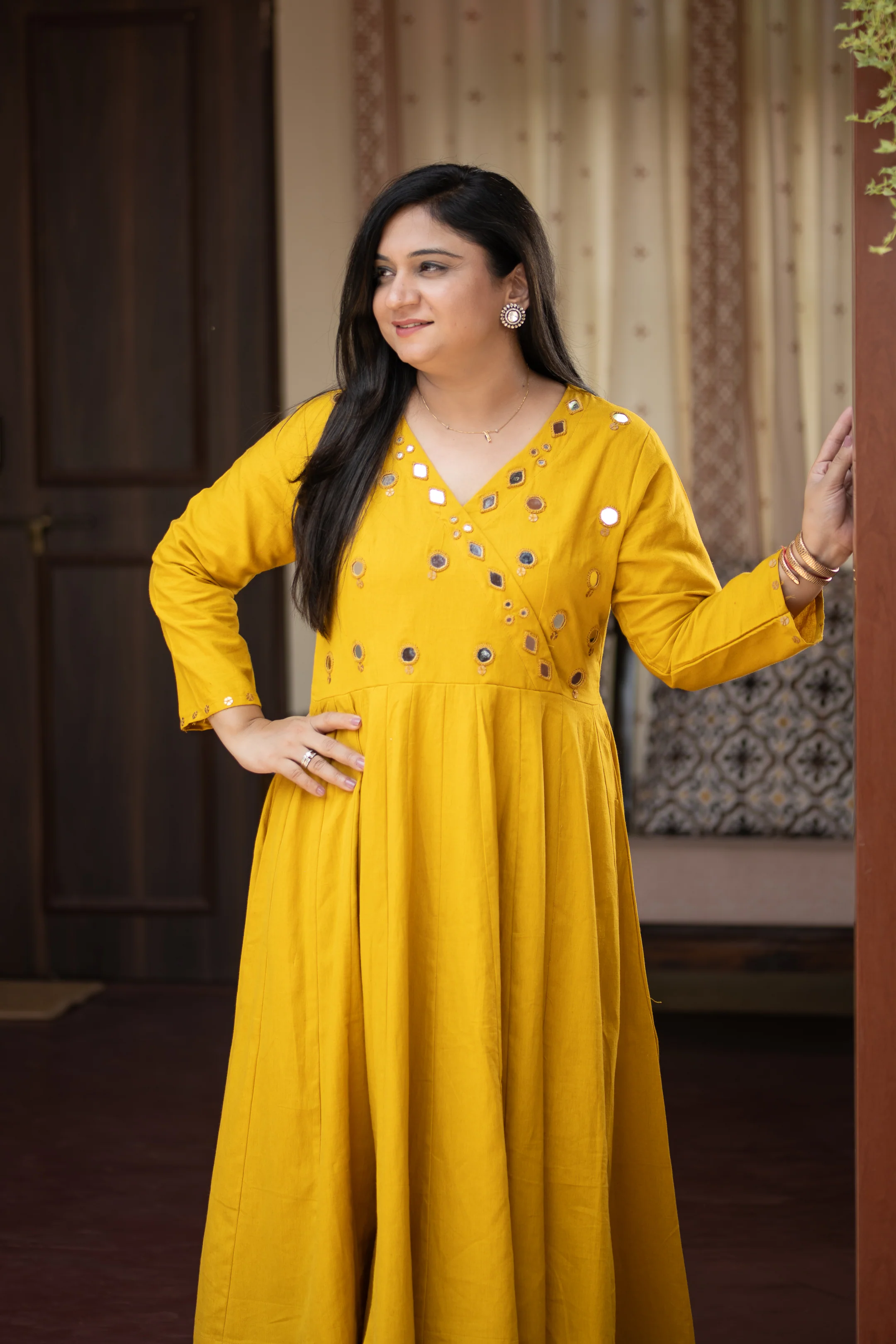 Giva Cotton Mirror Embroidered Plazo Set - Image 8