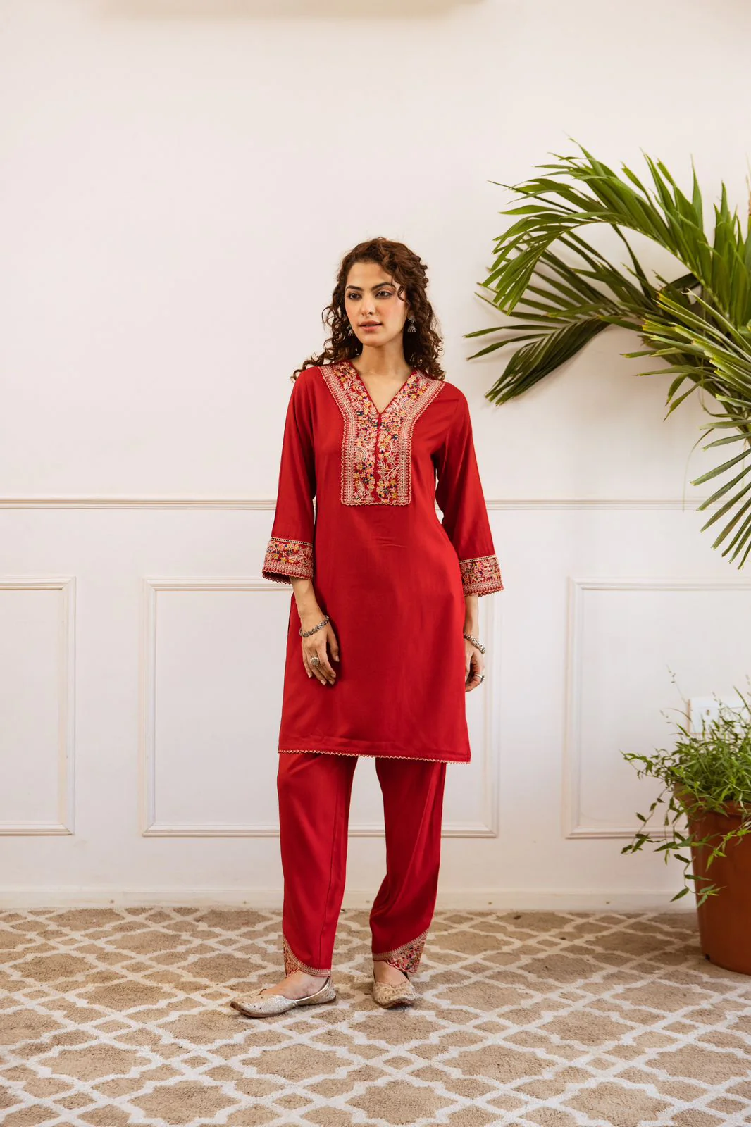 Gulbahaar Two-Piece Embroidered Coord set - Image 11
