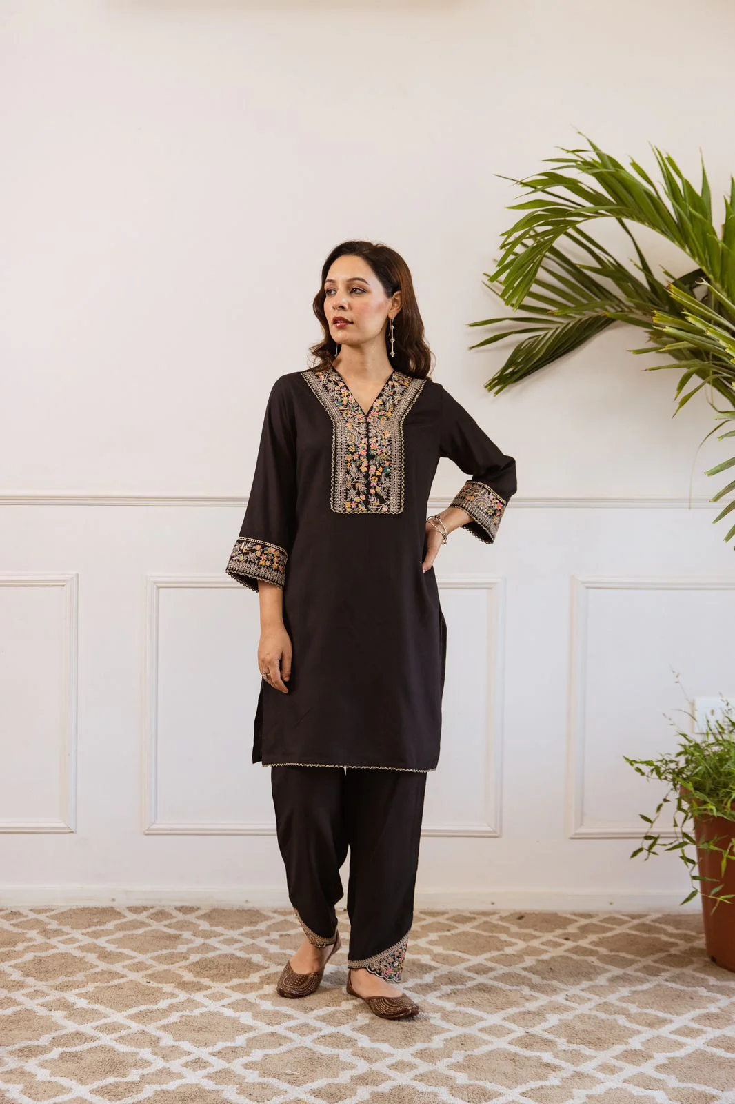 Gulbahaar Two-Piece Embroidered Coord set - Image 4