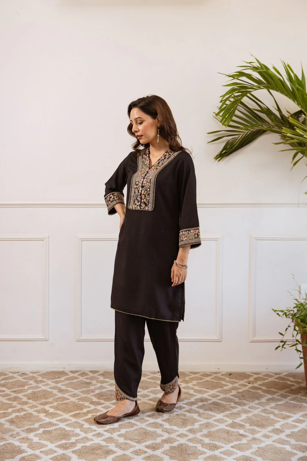 Gulbahaar Two-Piece Embroidered Coord set - Image 9