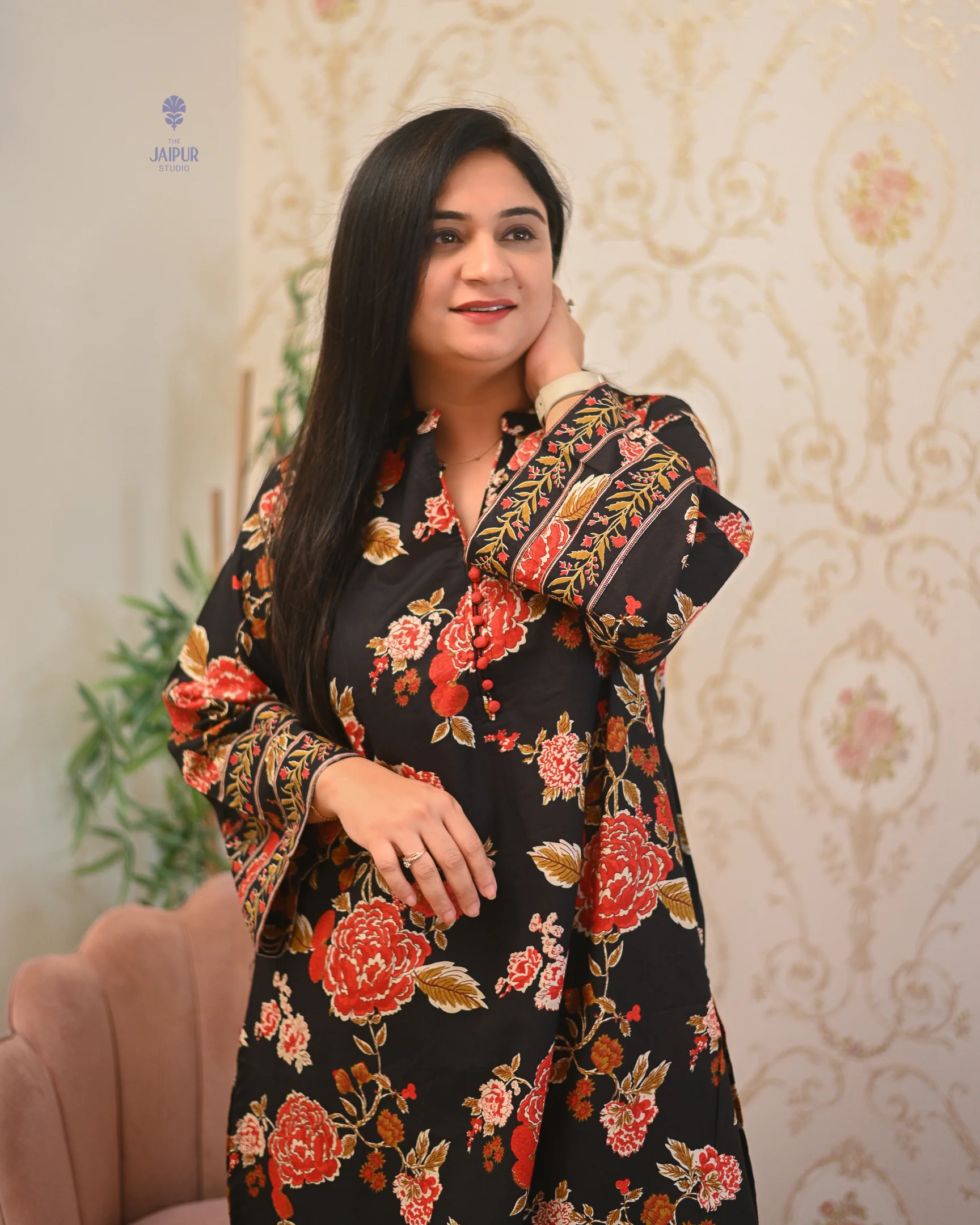Gulnara Cotton Floral Farshi Salwar Coord Set - Image 23