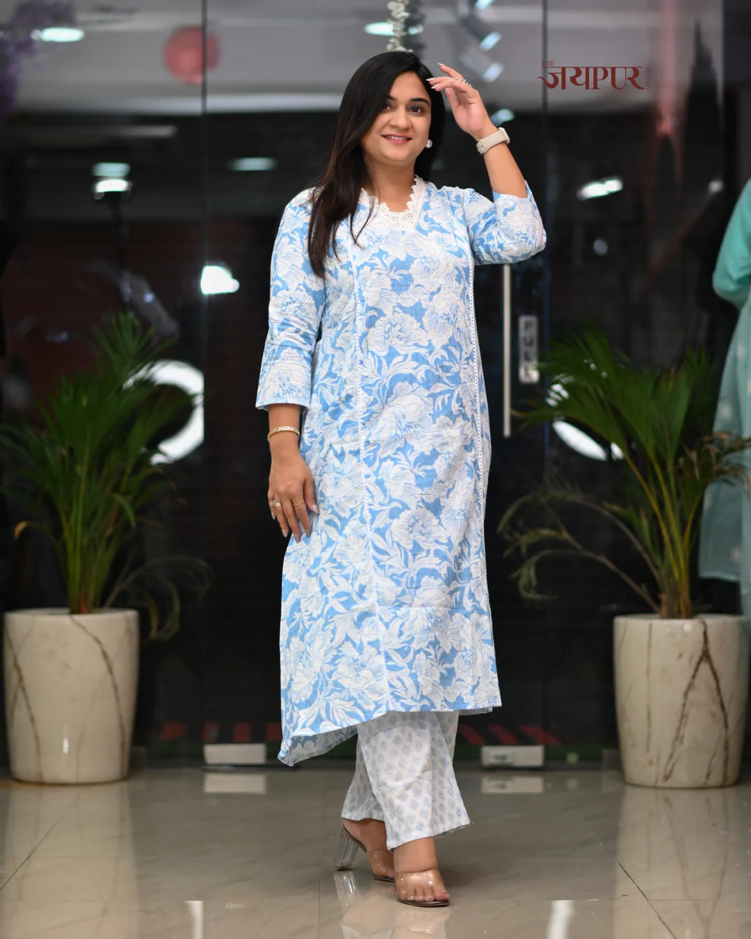 Hanika Cotton A-line Plazo Coord Set - Image 2