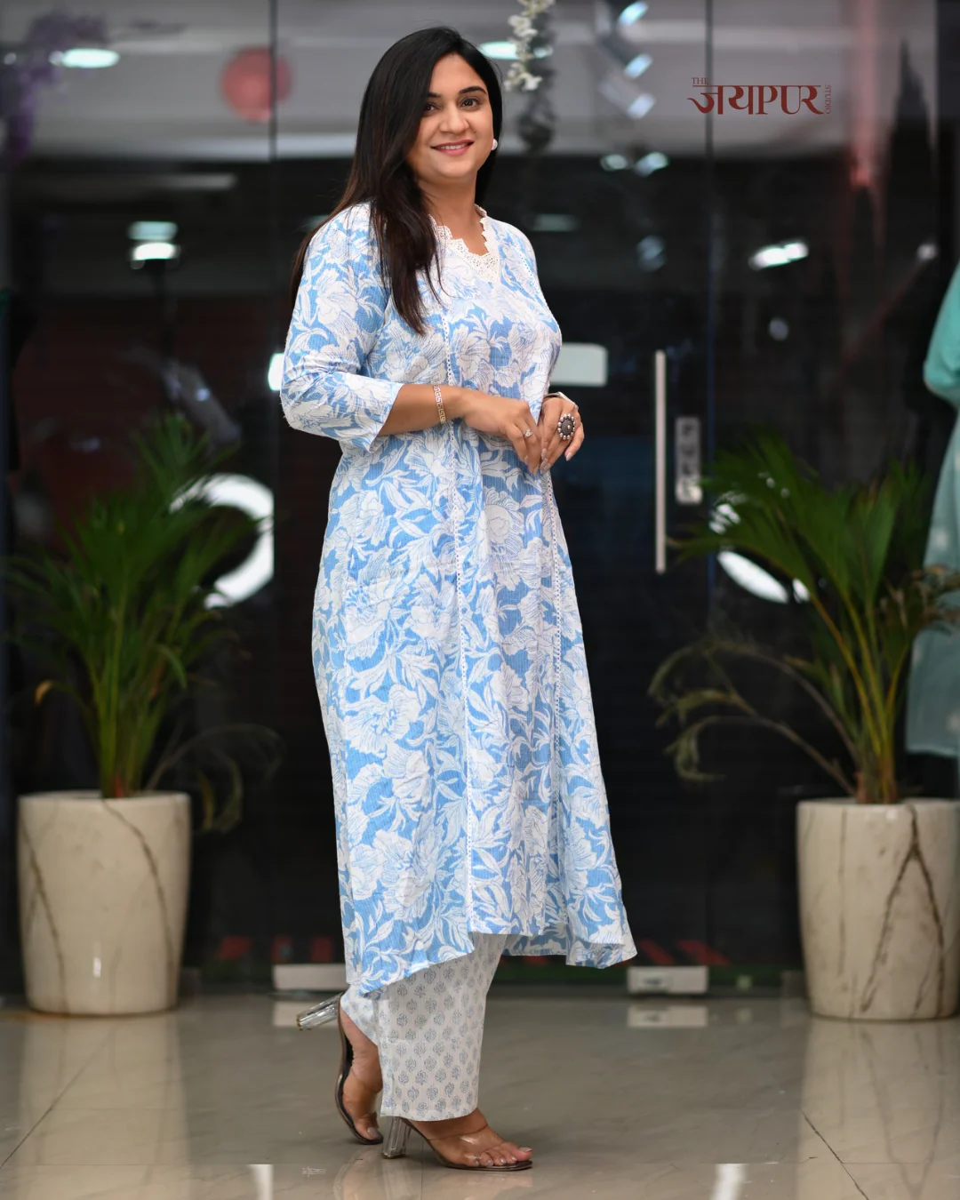 Hanika Cotton A-line Plazo Coord Set - Image 3