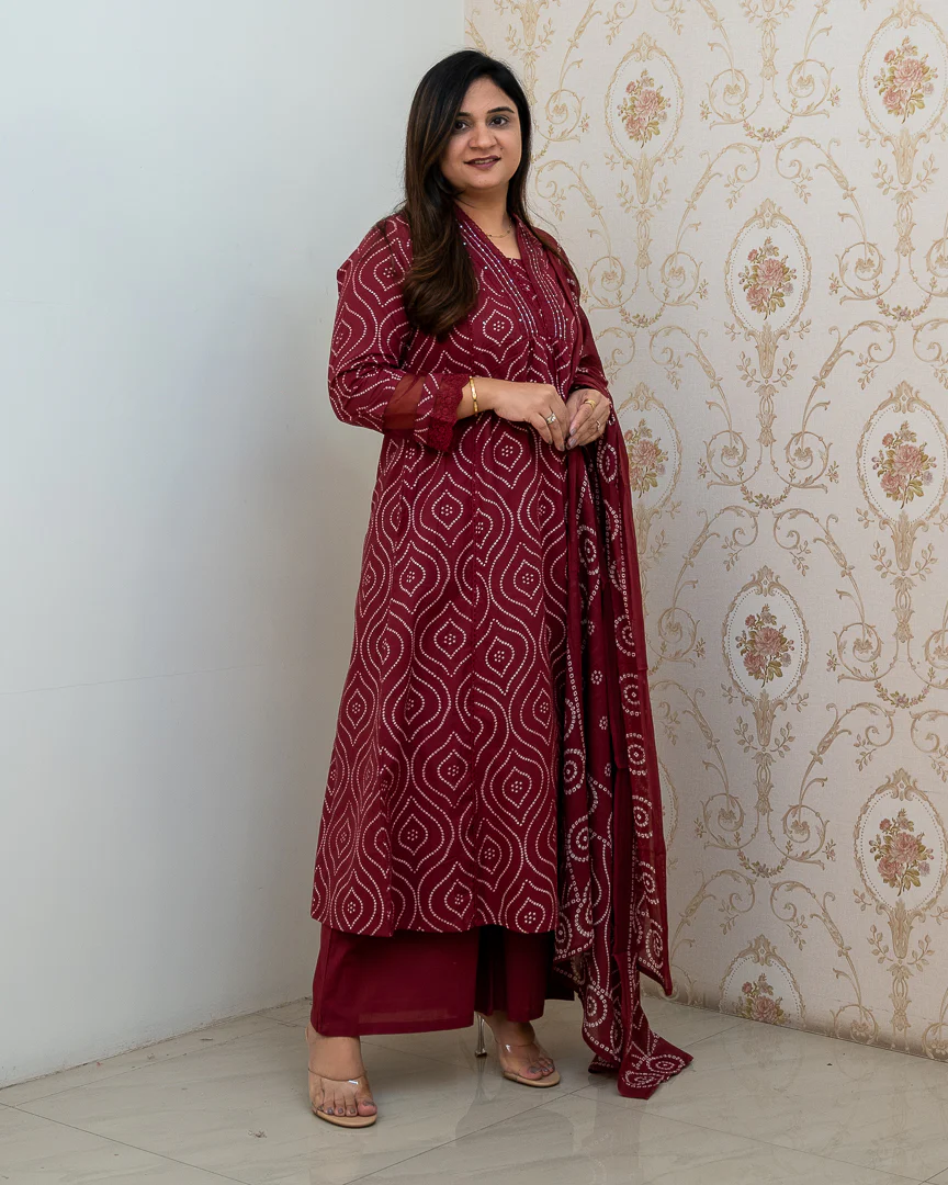 ‘Heena’ Cotton A-line Embroidered Divider Set - Image 8