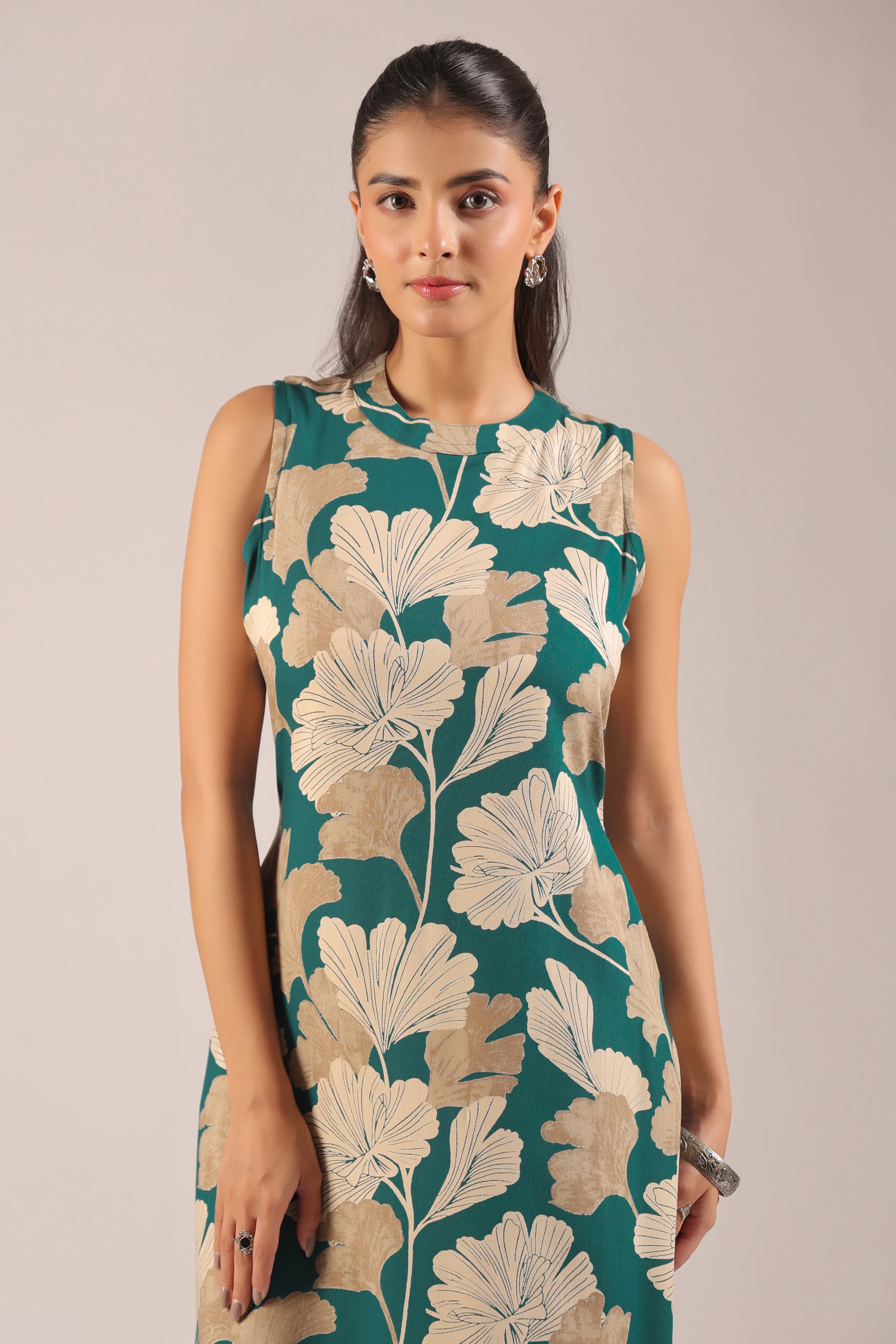 Hita Rayon Floral Print A-line Coord Set - Image 13