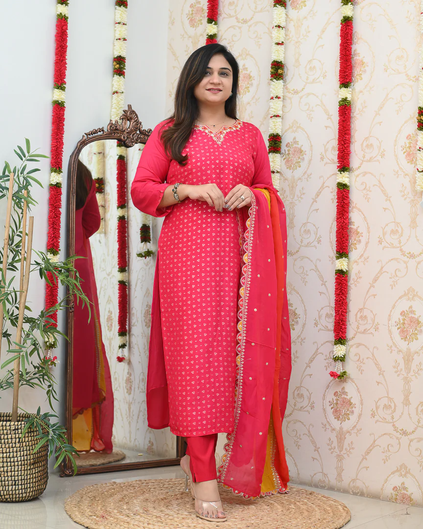 Ishara Premium Jacquard Hand Embroidered Pant Set - Image 4