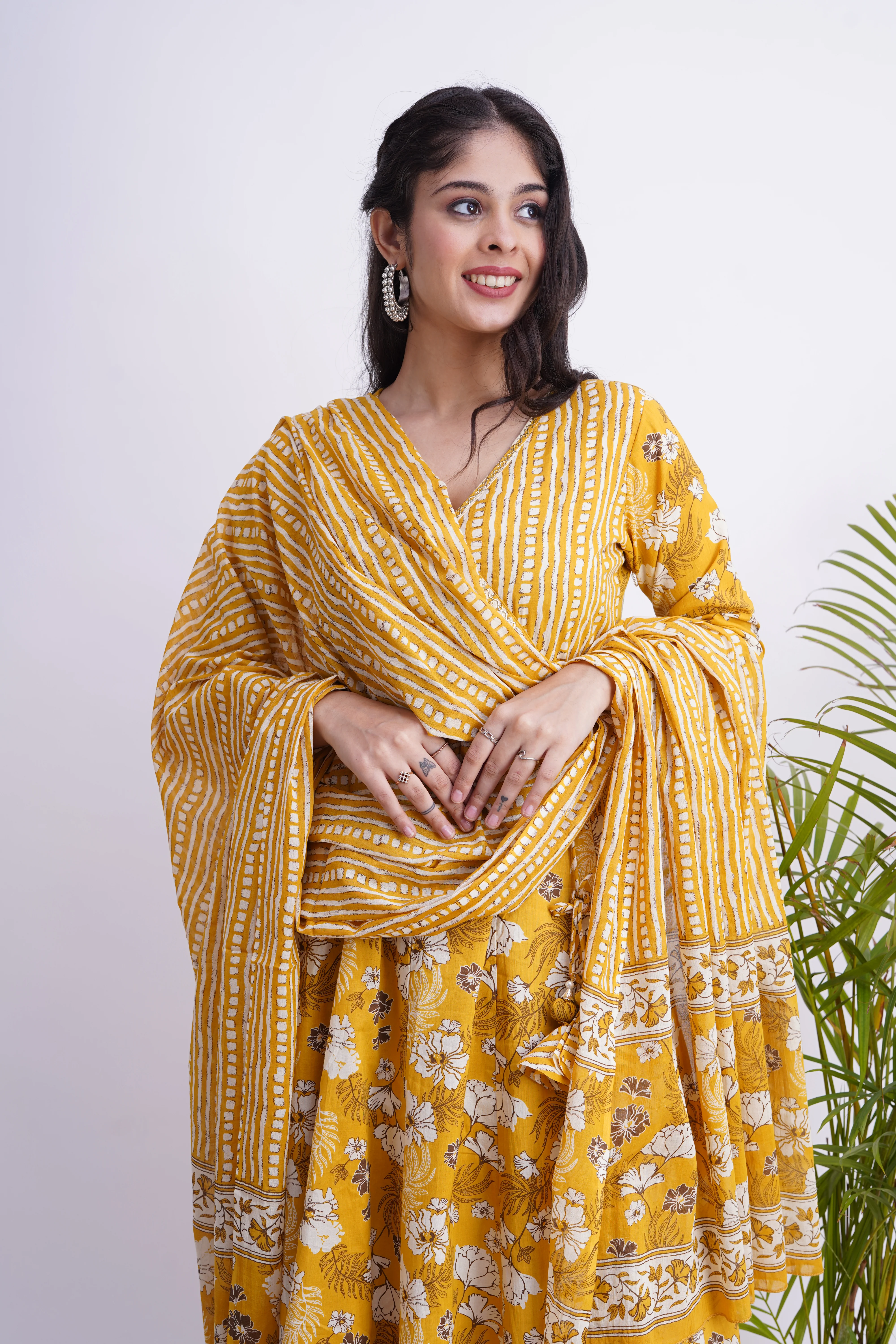 Jaipuri Cotton Angrakha Pant Set - Image 4