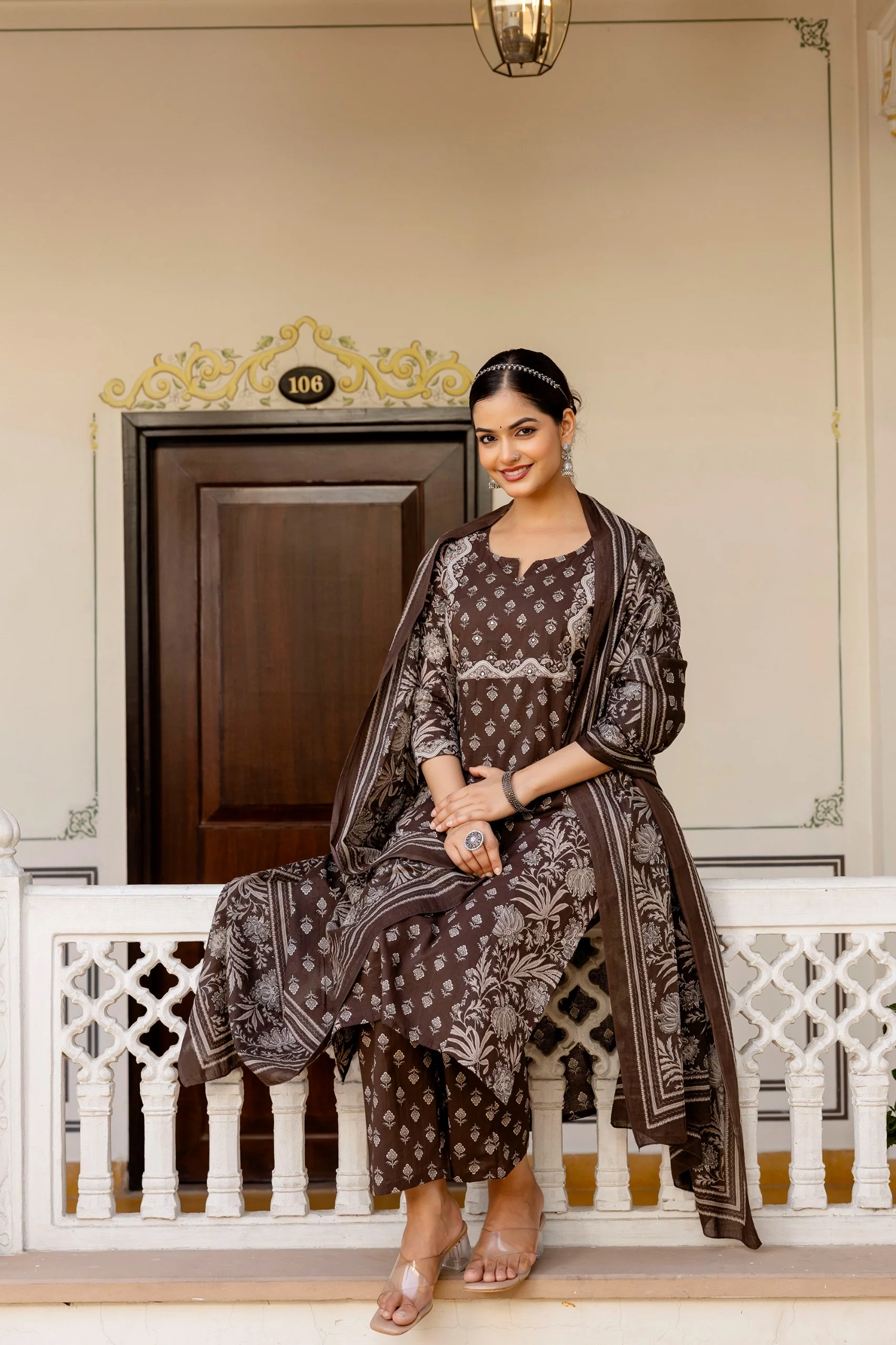 Jaipuri Cotton Embroidered Pant Set
