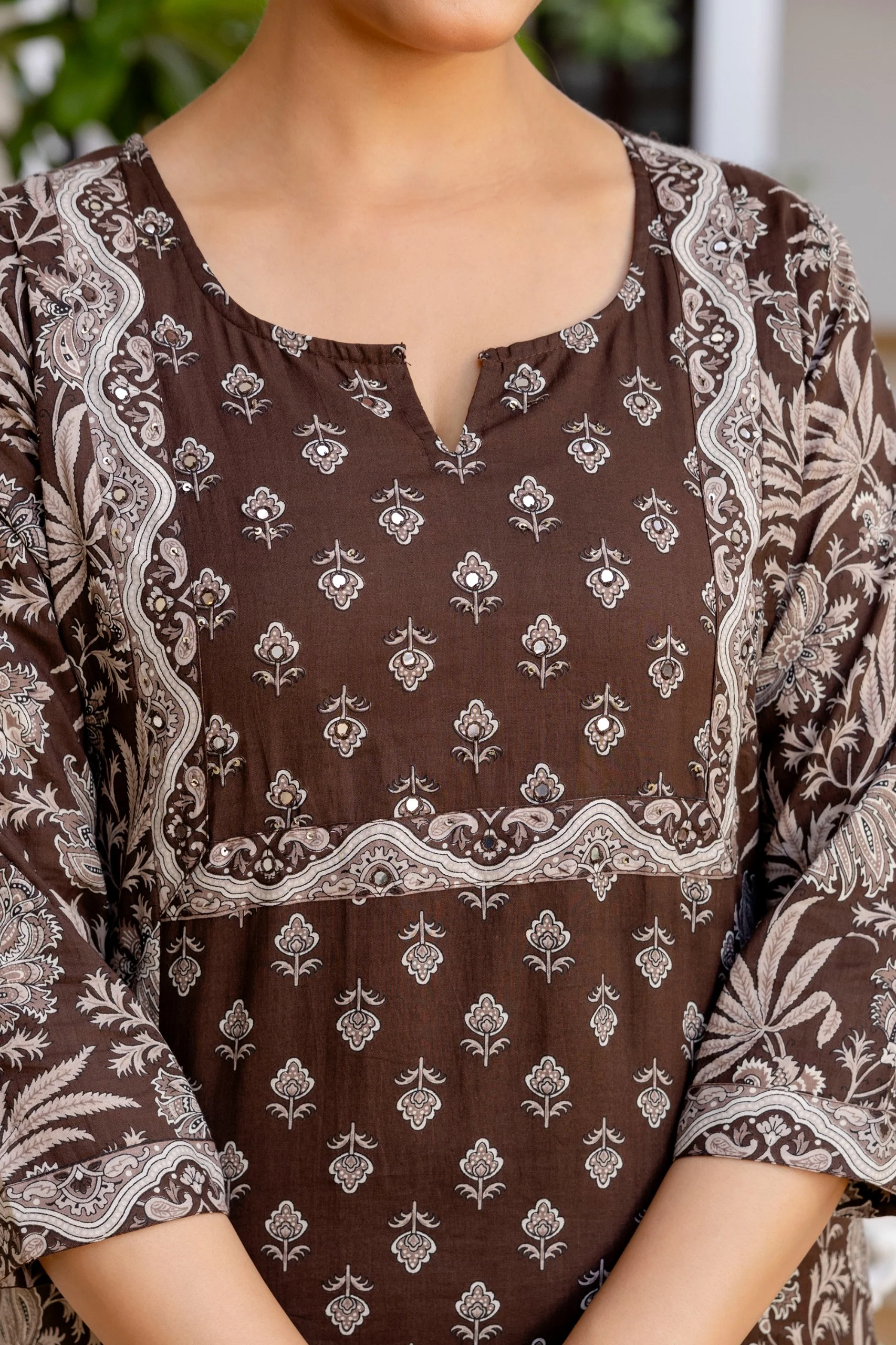 Jaipuri Cotton Embroidered Pant Set - Image 8