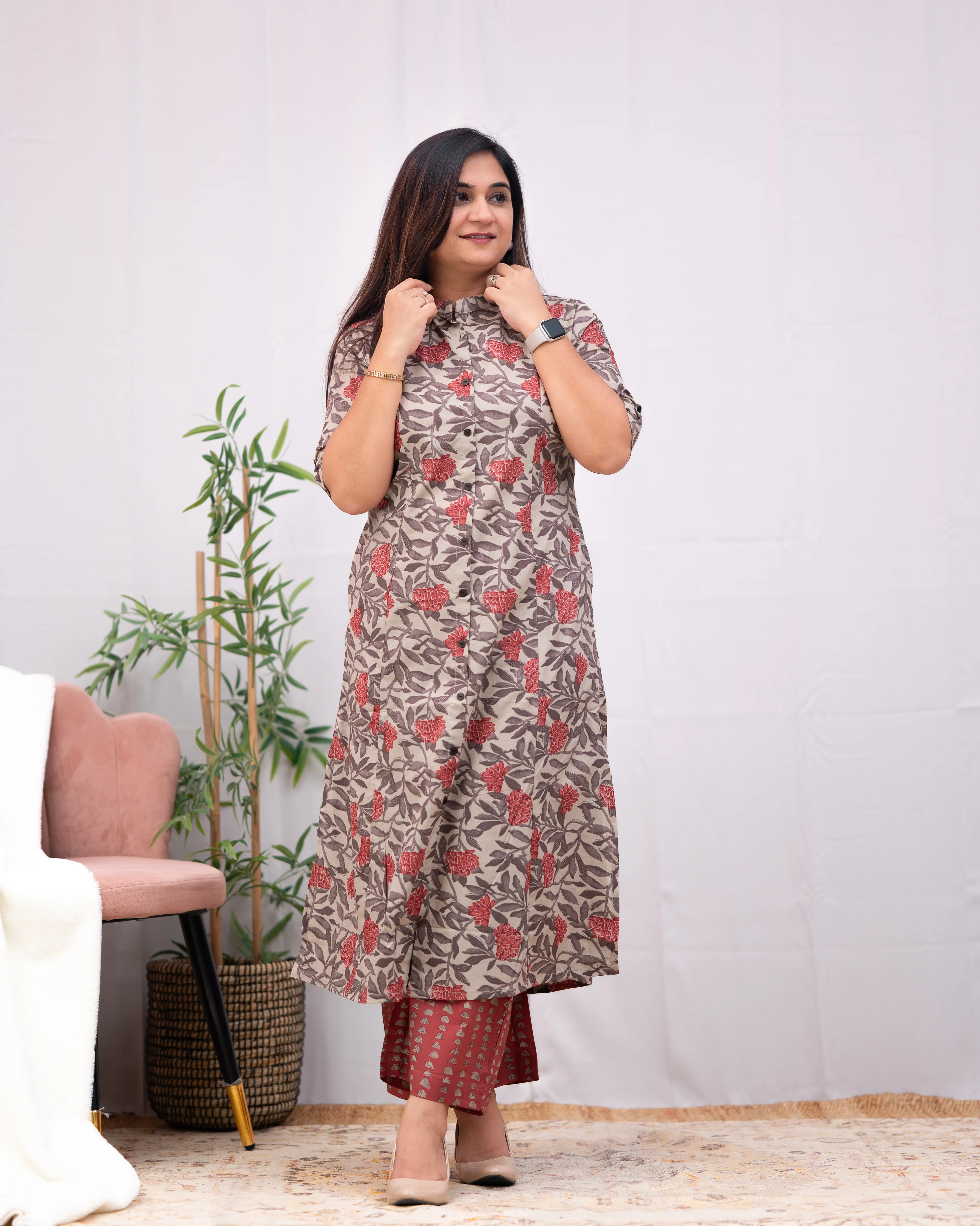 Jamia Floral Cotton Coord set - Image 5