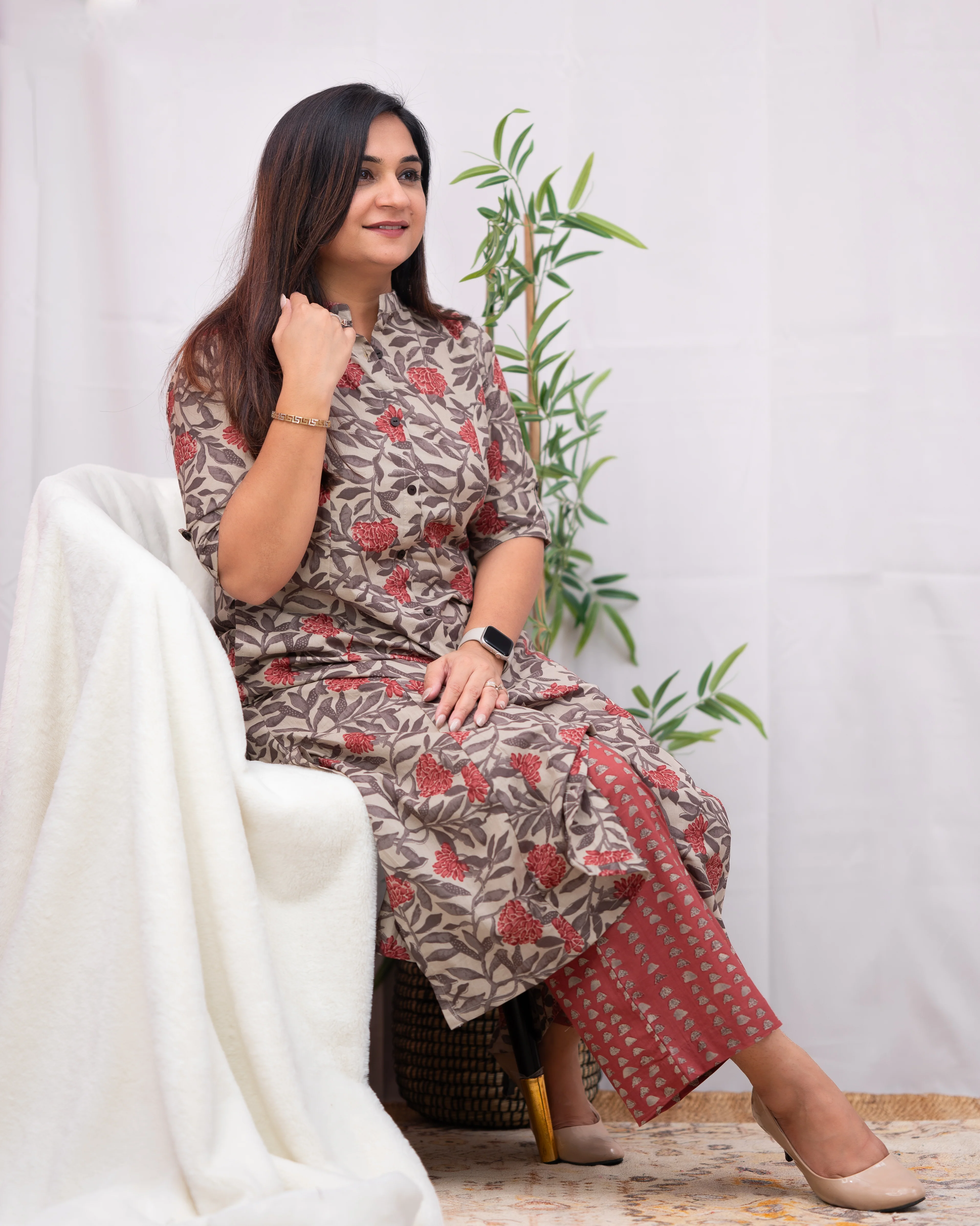 Jamia Floral Cotton Coord set - Image 7
