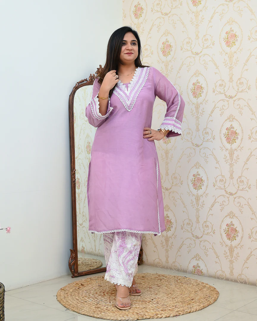 ‘Jeena’ Premium Muslin HandEmbroidered Coord Set - Image 2