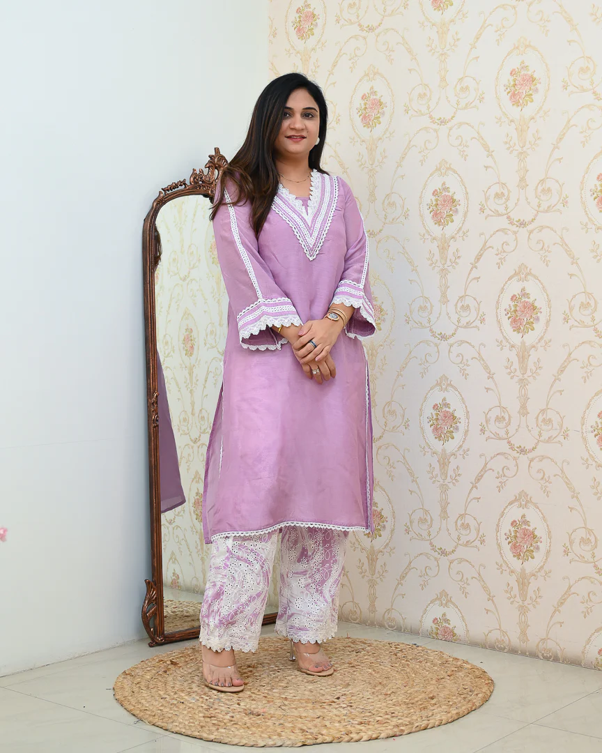 ‘Jeena’ Premium Muslin HandEmbroidered Coord Set - Image 3
