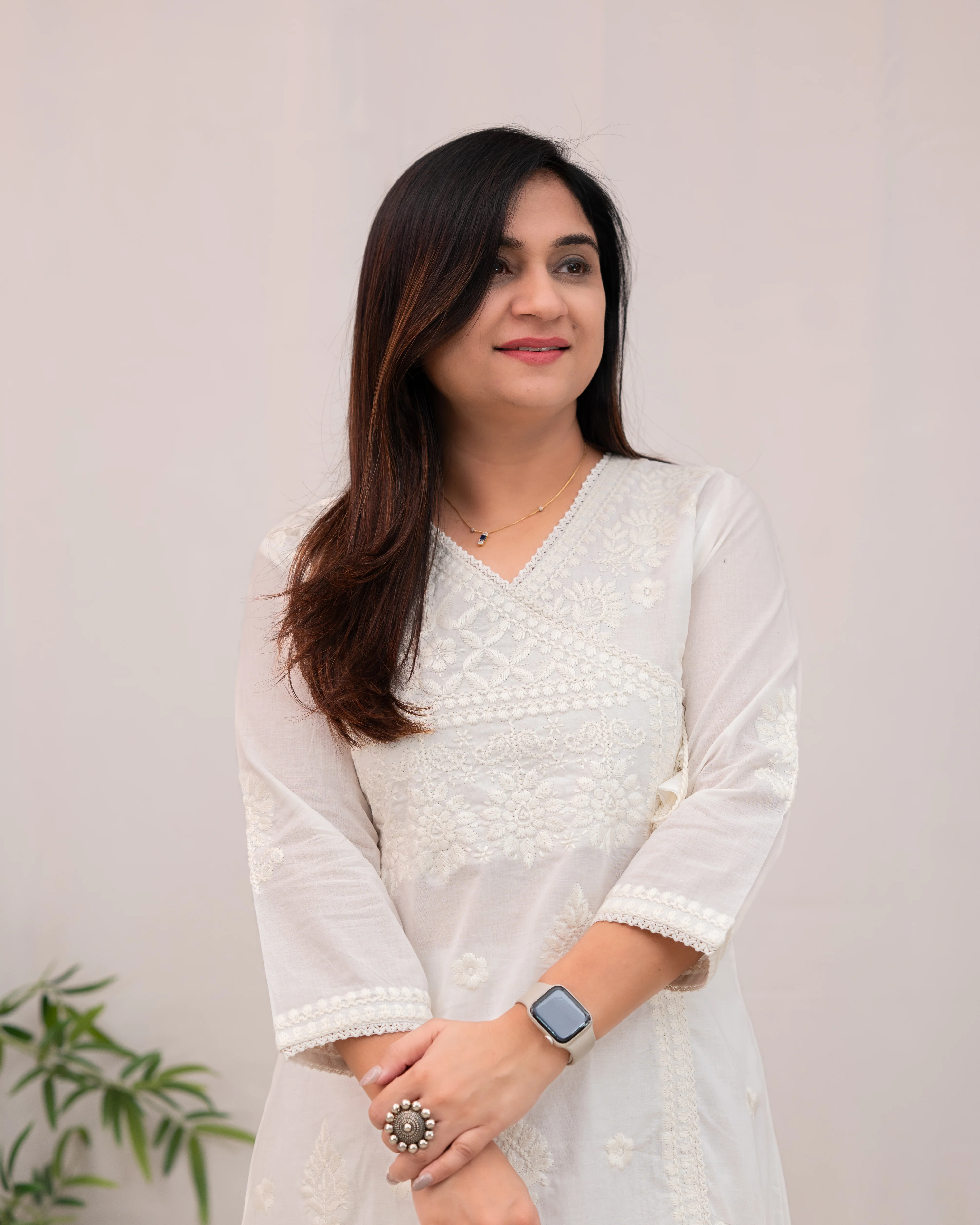 Johan Cotton Chikankari Embroidered Pant Set - Image 12
