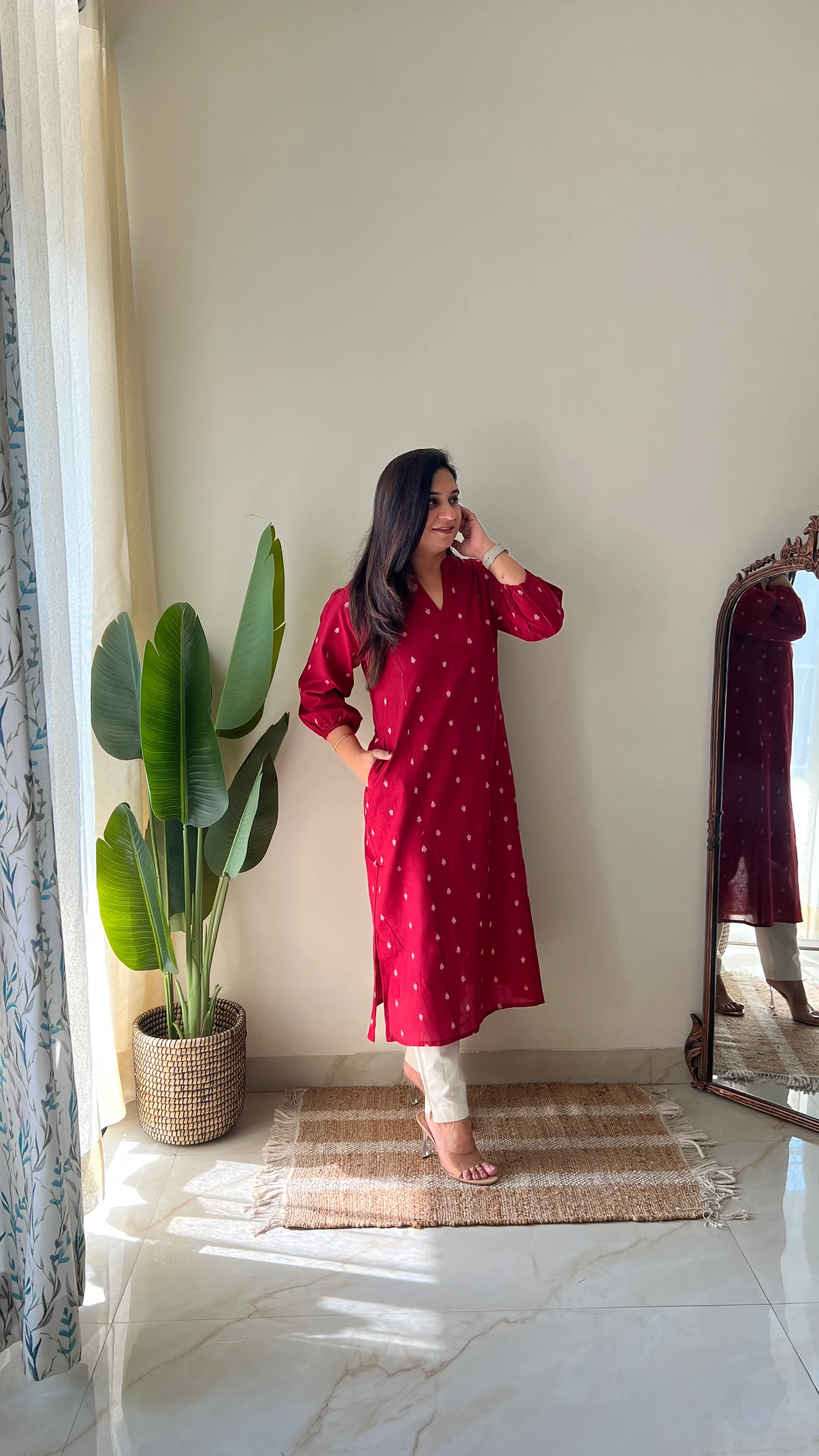 Kanya Handloom Cotton A-line kurta - Image 2