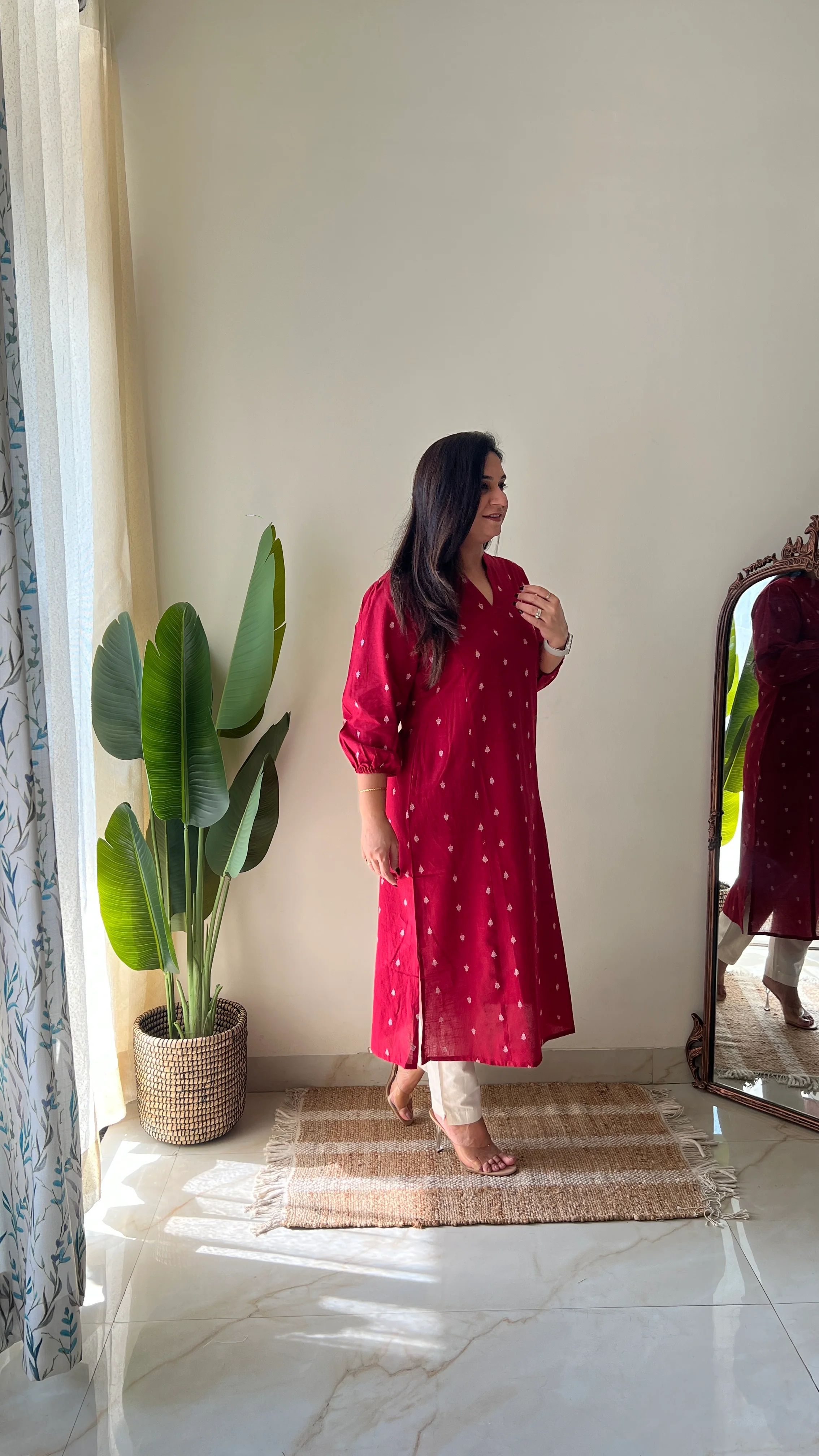 Kanya Handloom Cotton A-line kurta - Image 4